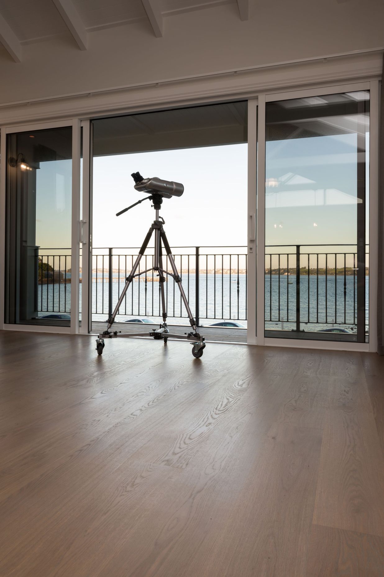 Engineered European Oak ​flooring and finished w/ Tover Oil in 'Smoke'