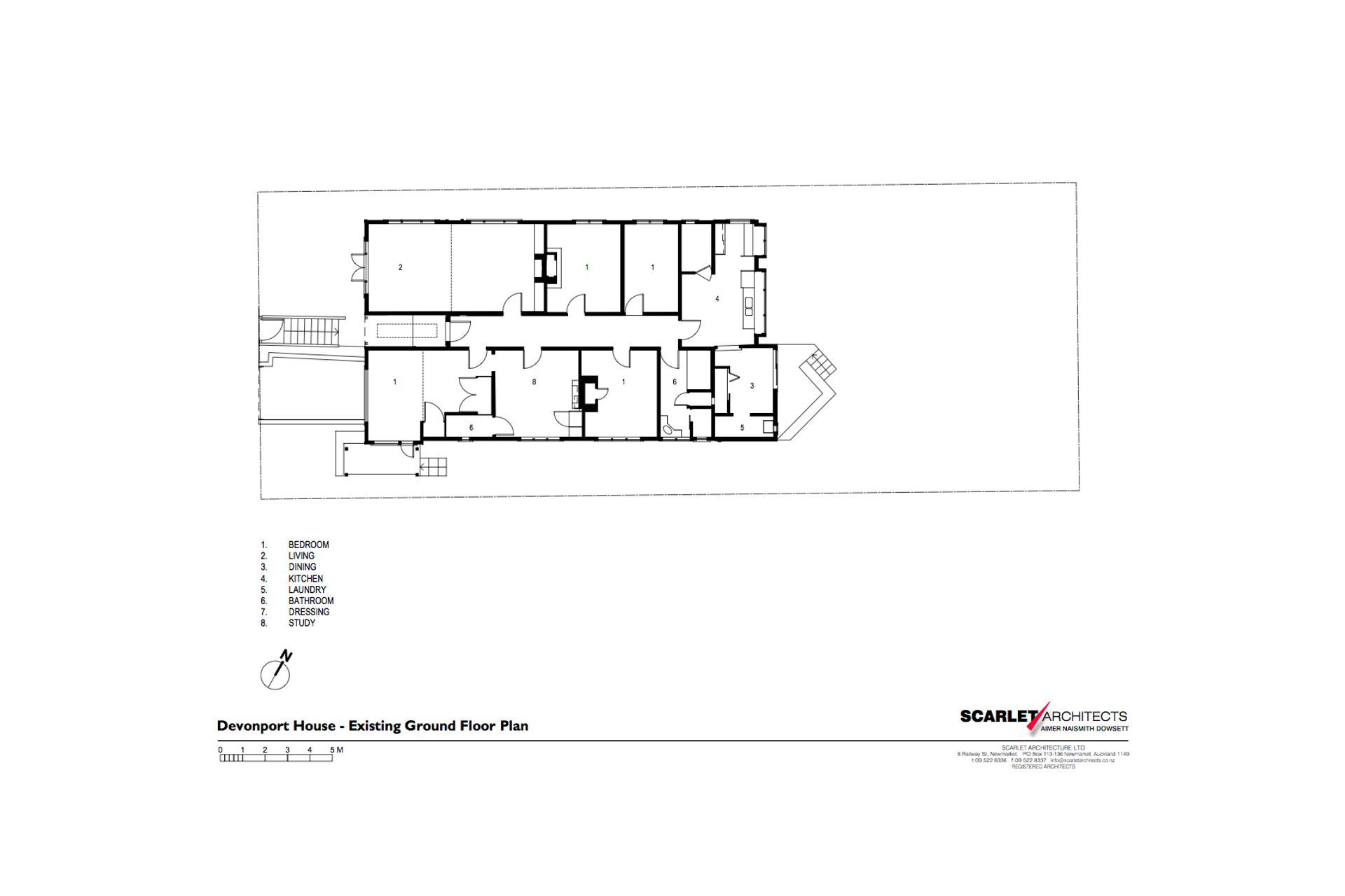 The existing ground-floor plan, by Scarlet Architects.