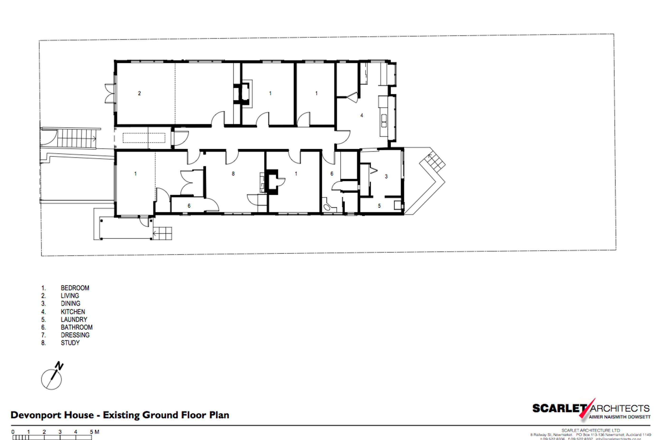 The existing ground-floor plan, by Scarlet Architects.