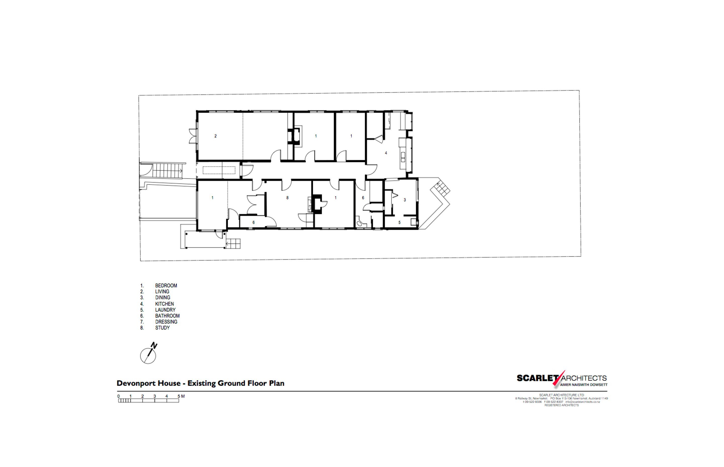 The existing ground-floor plan, by Scarlet Architects.