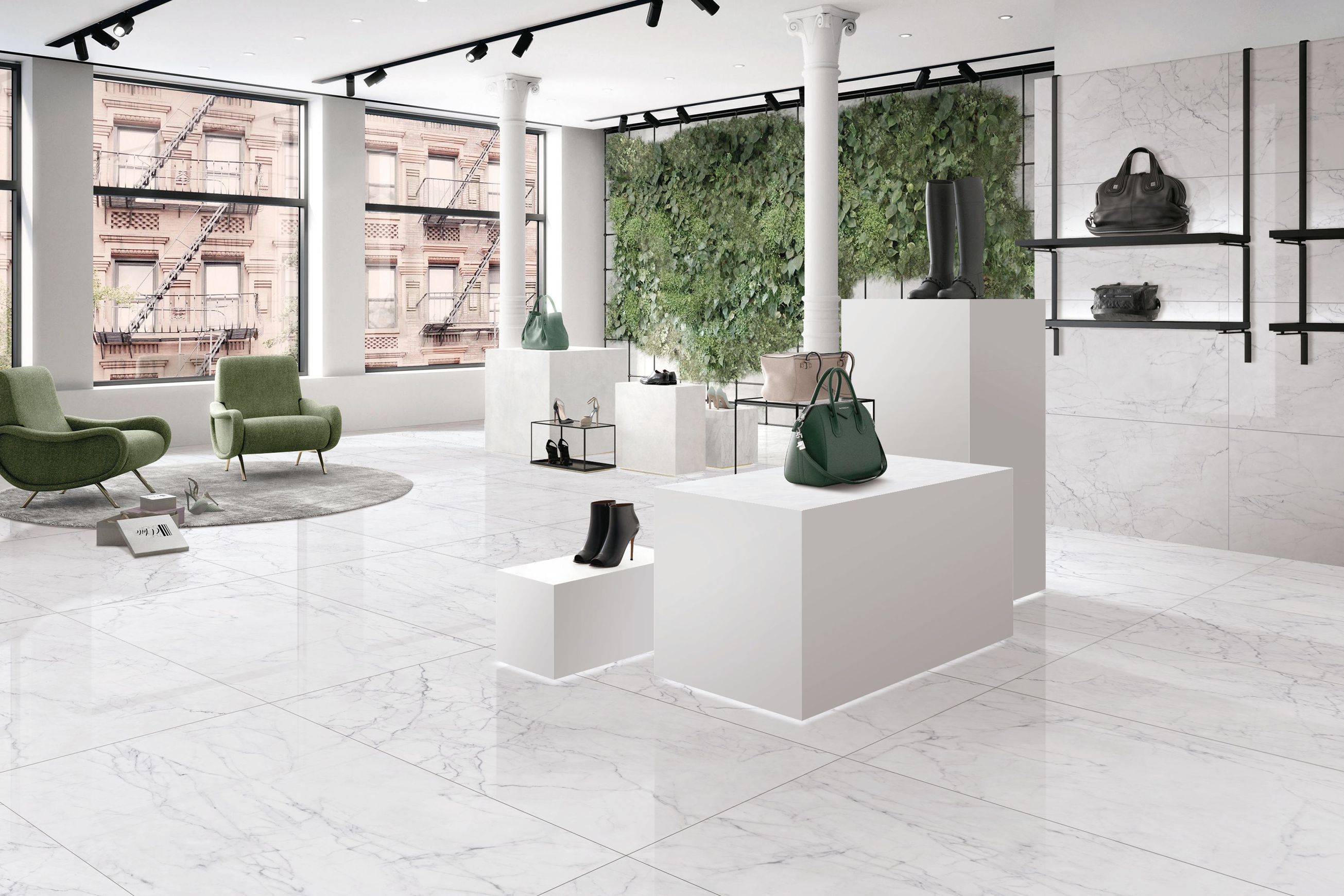 Evo Carrara & Statuario Wall & Floor Tiles