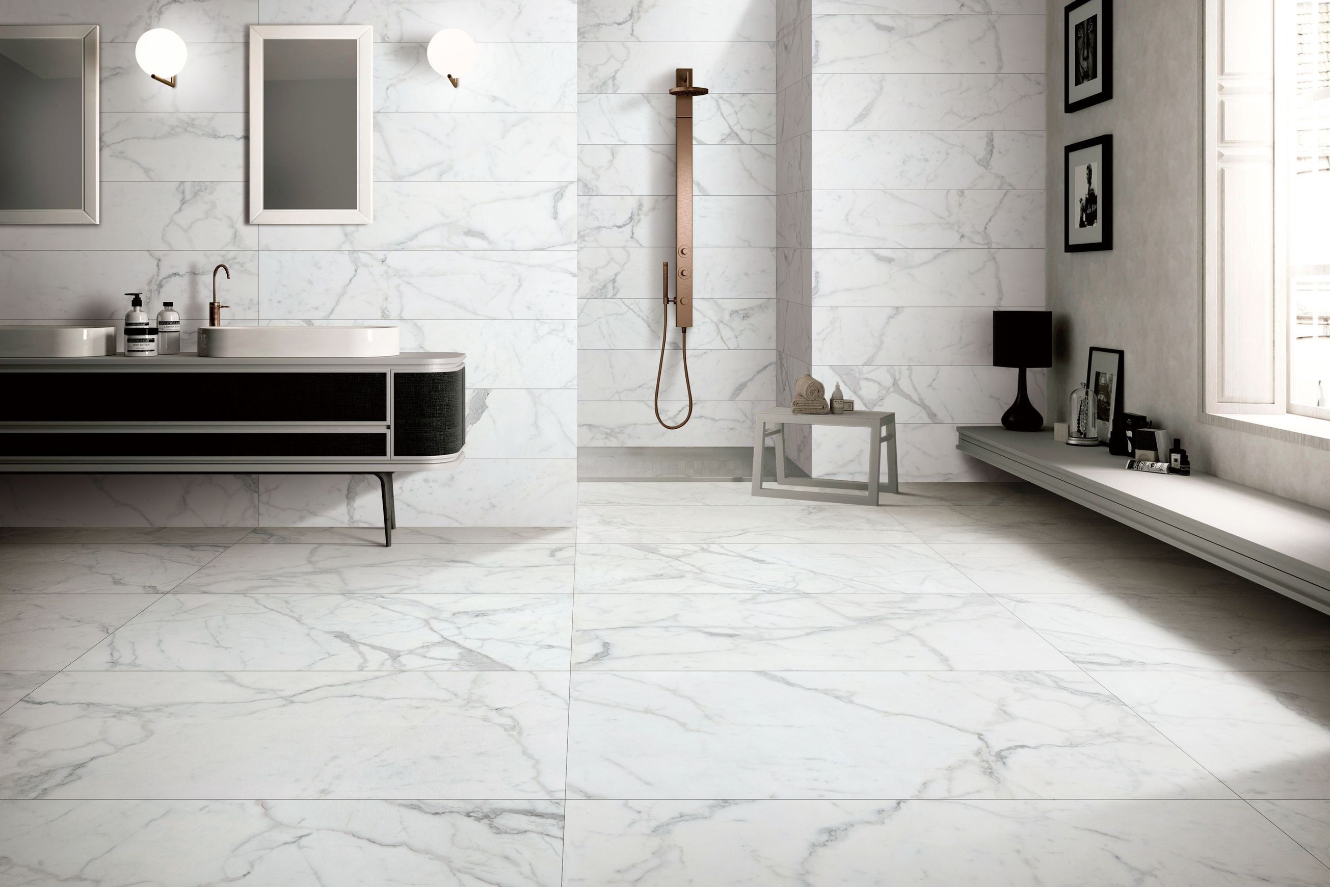 Evo Carrara & Statuario Wall & Floor Tiles