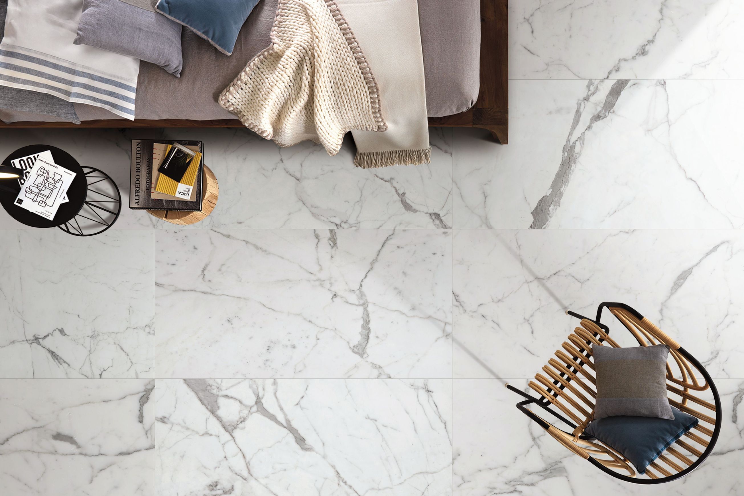 Evo Carrara & Statuario Wall & Floor Tiles