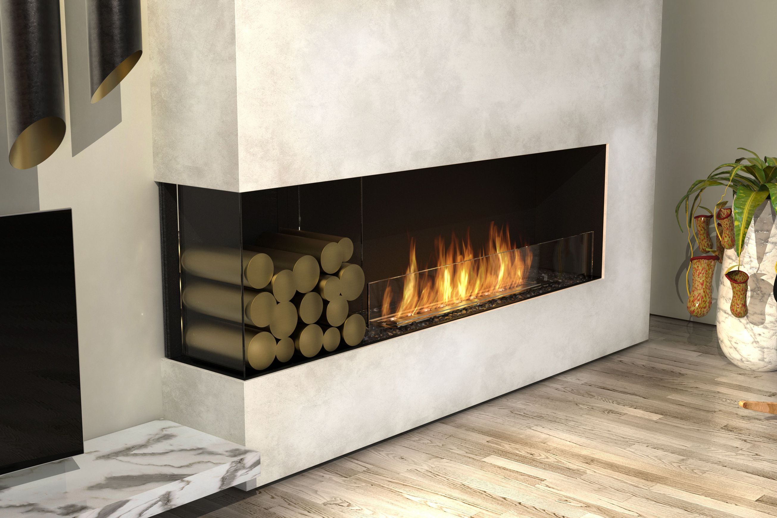 EcoSmart Flex Left Corner 50 Fireplace