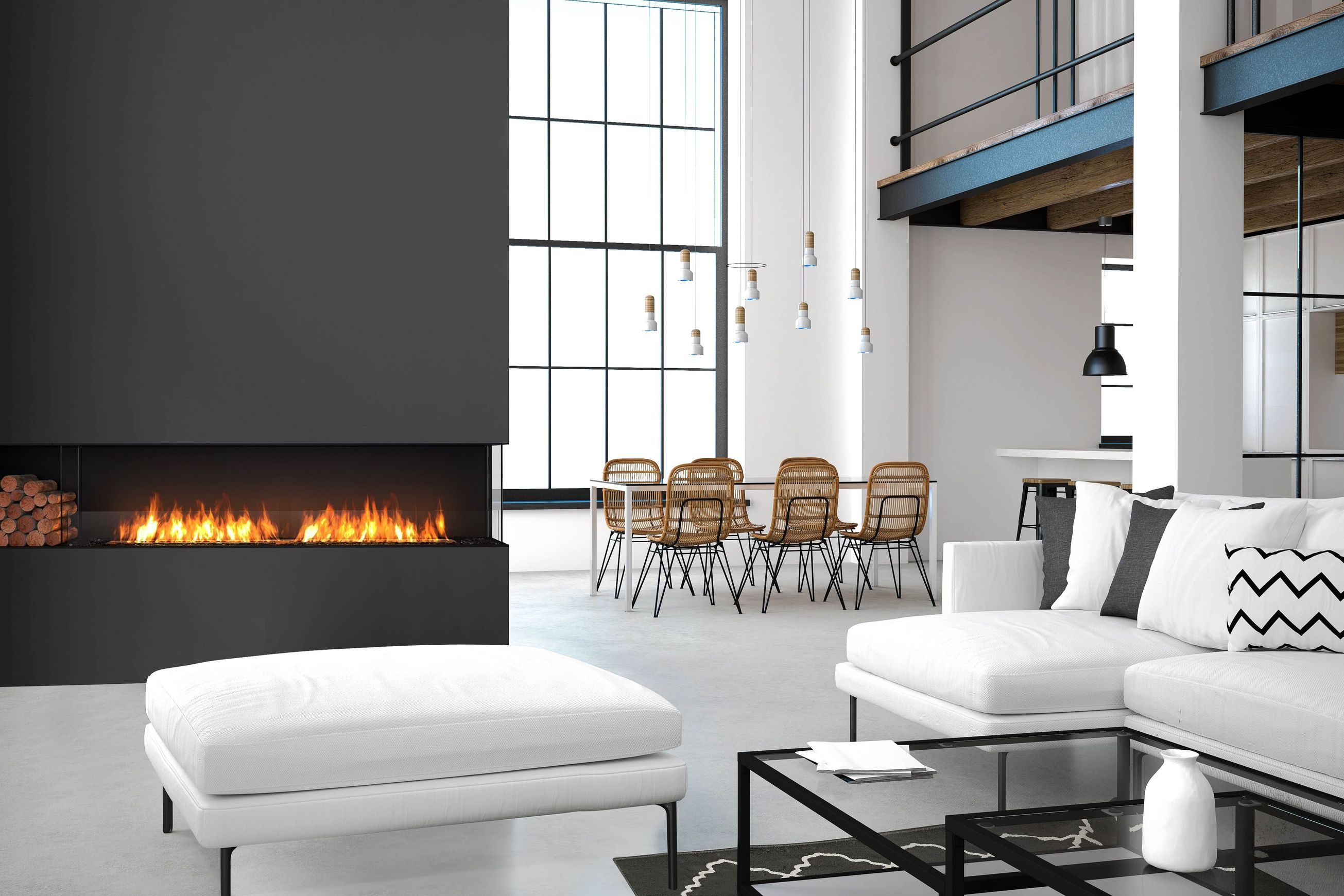 EcoSmart Flex Right Corner 86 Fireplace 