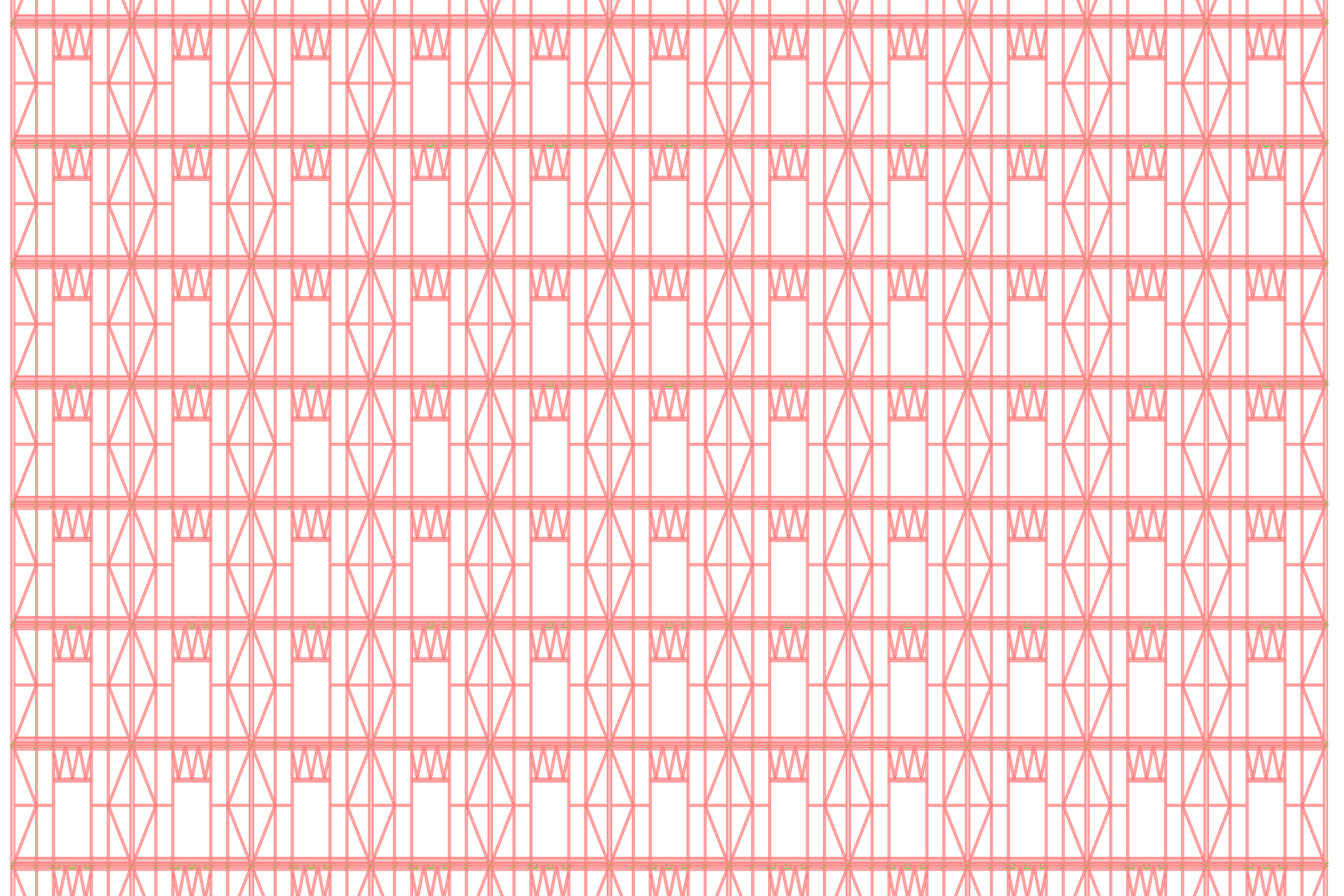 Elevation of light steel braced wall of alternative design for Elam University Hall 