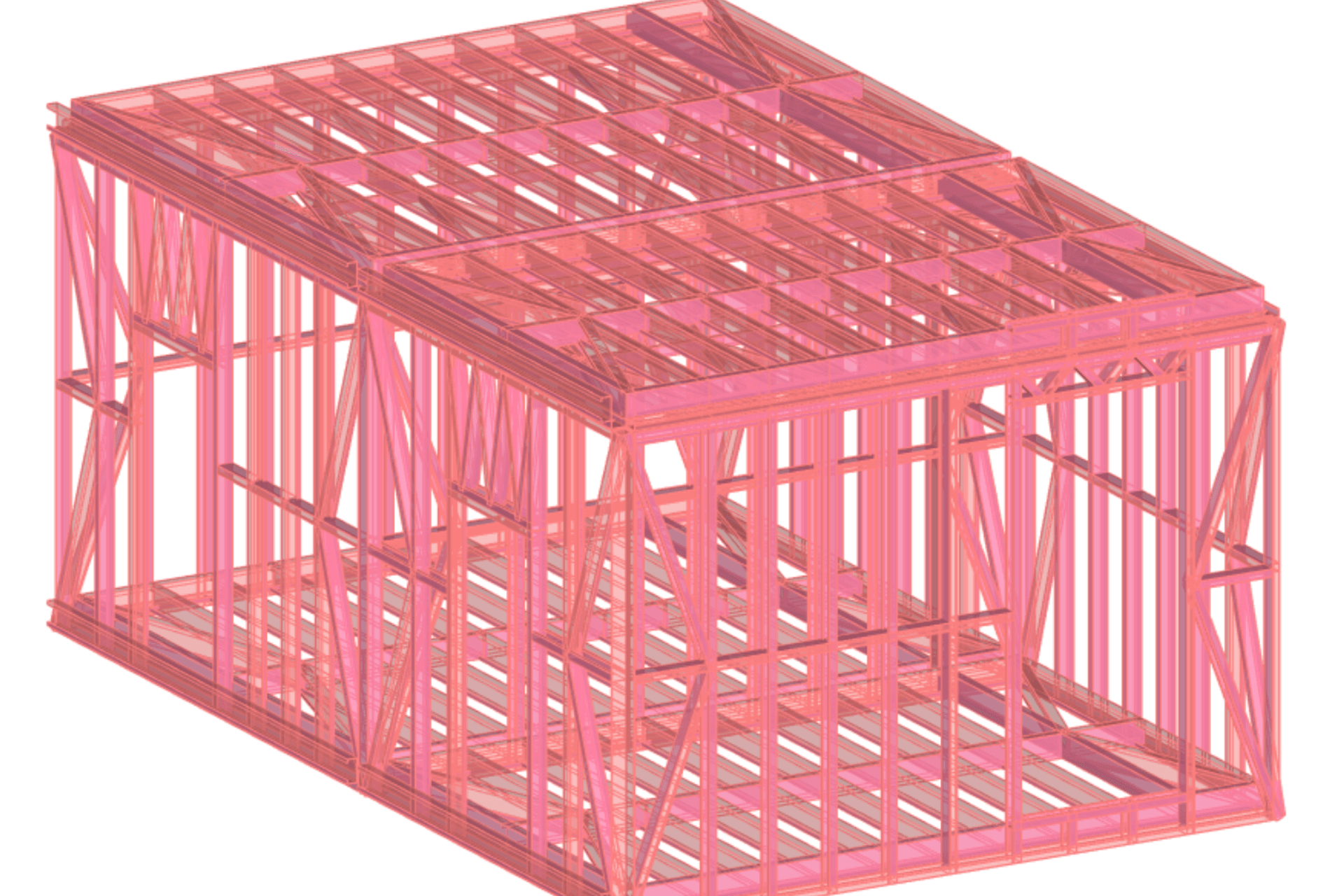 Single light steel framed module of alternative design for Elam University Hall