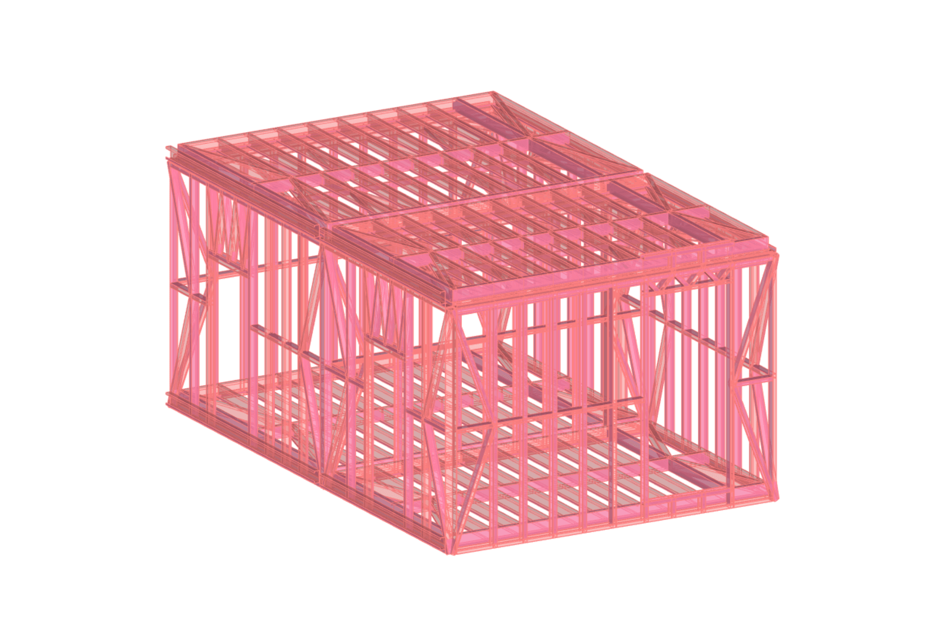 Single light steel framed module of alternative design for Elam University Hall