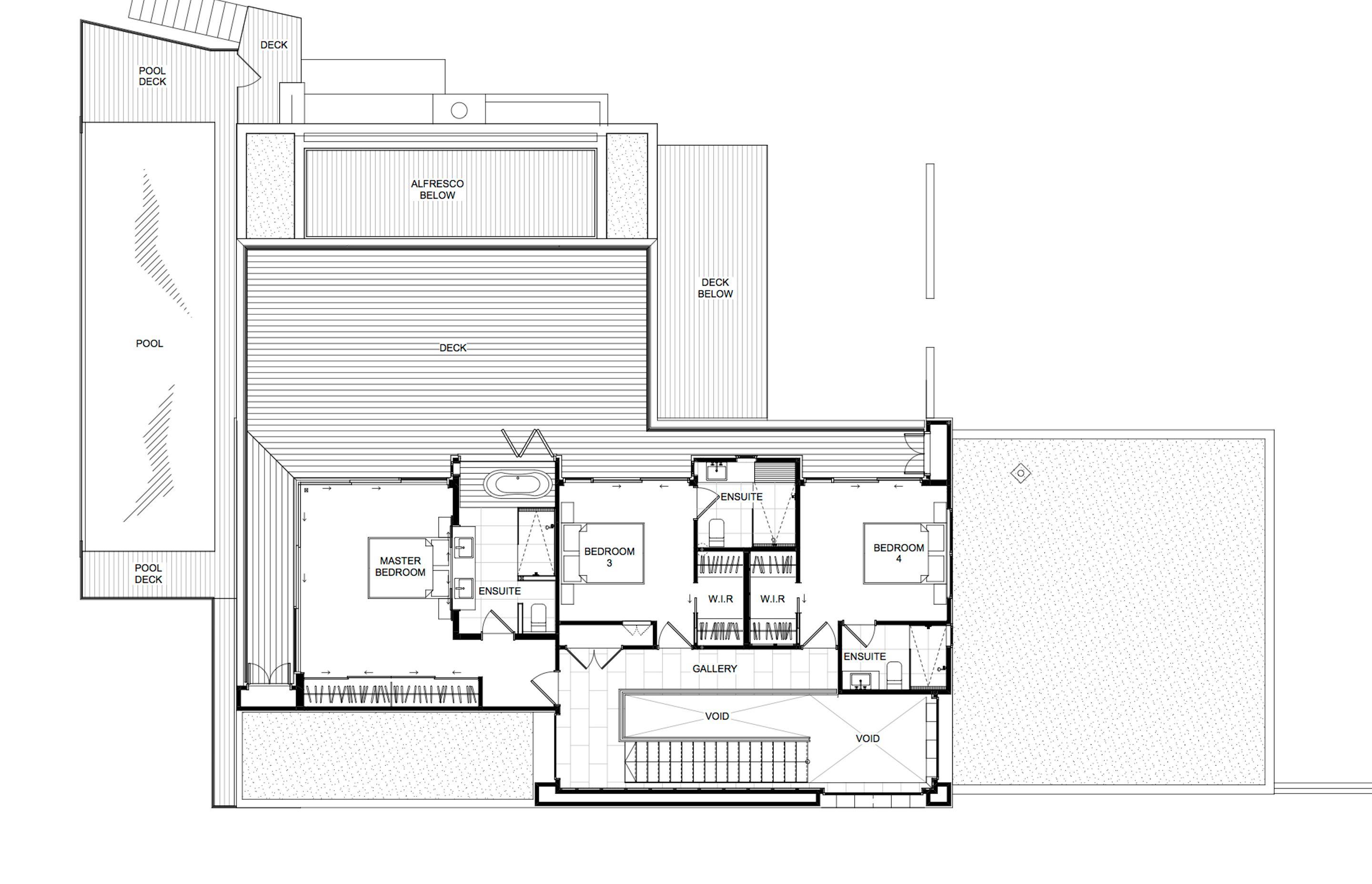 Upper-floor plan by Lite House.