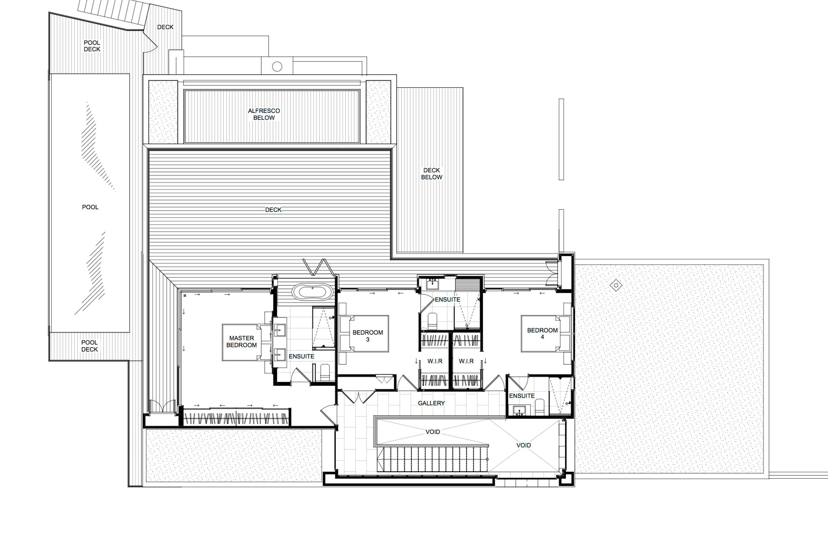 Upper-floor plan by Lite House.