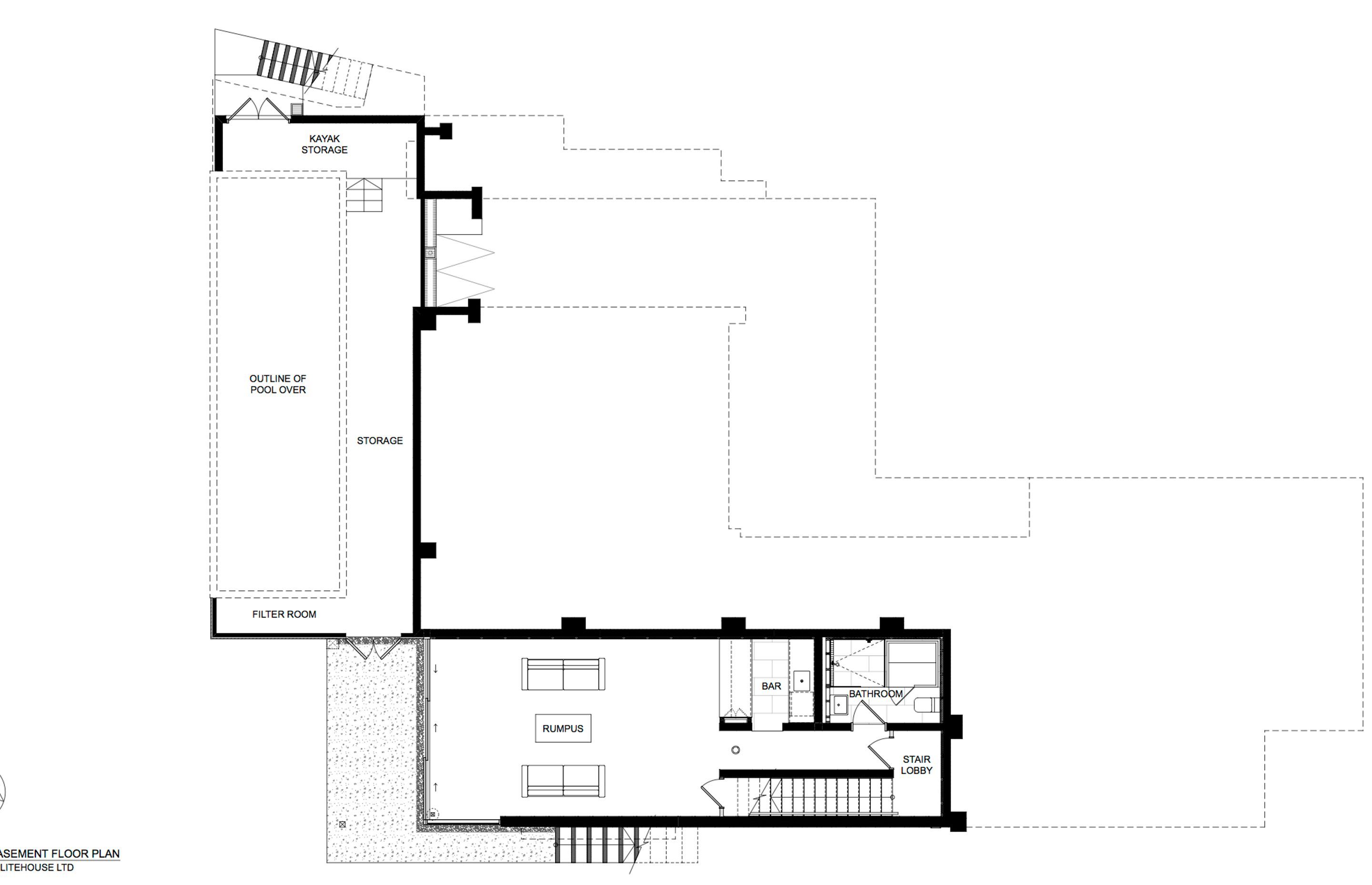 Basement floor plan by Lite House.