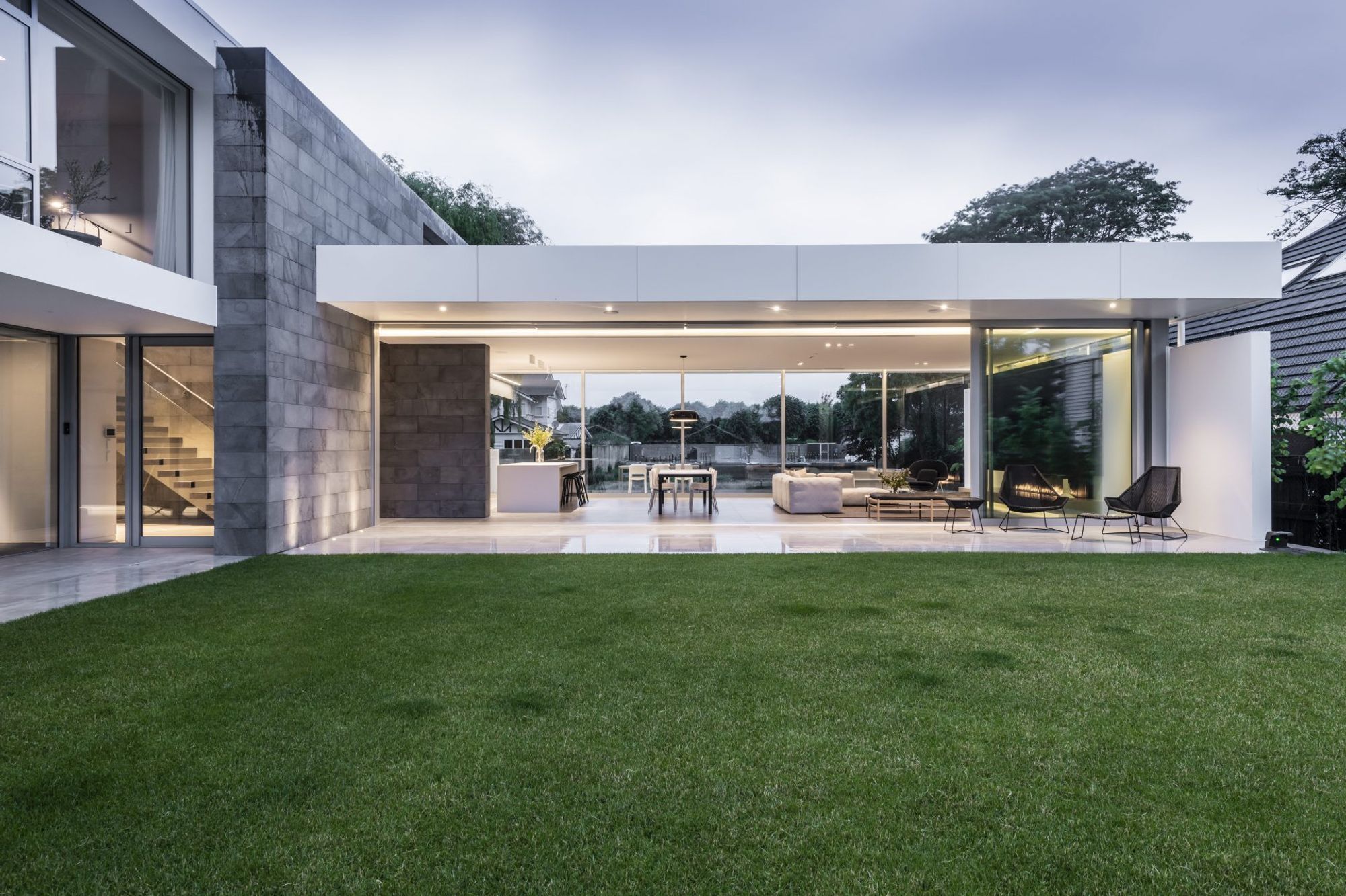 The material palette was chosen for its clean lines and quality finish