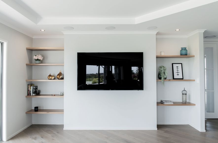 Floating Timber Shelving