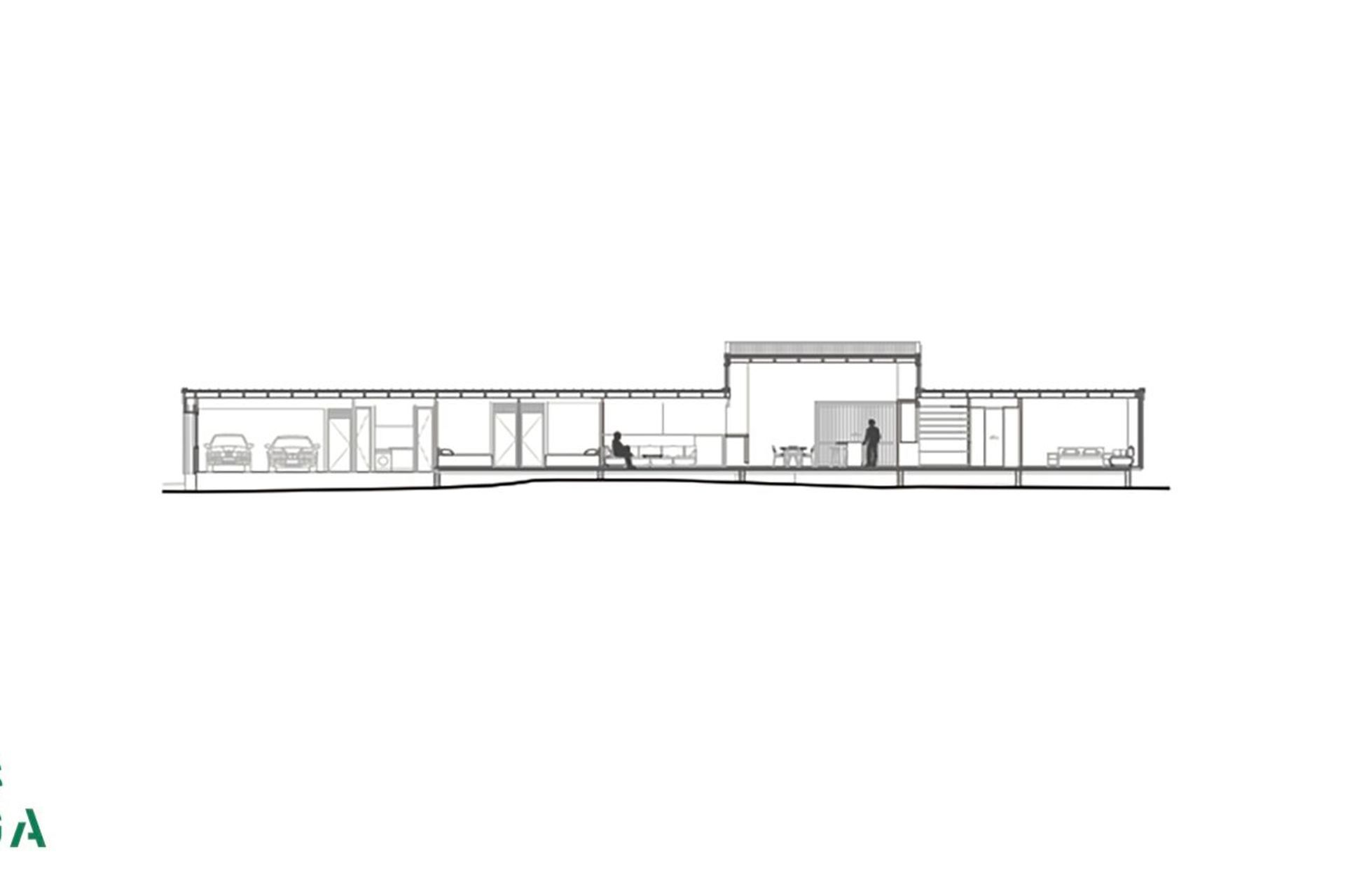 Longitudinal section by SGA.
