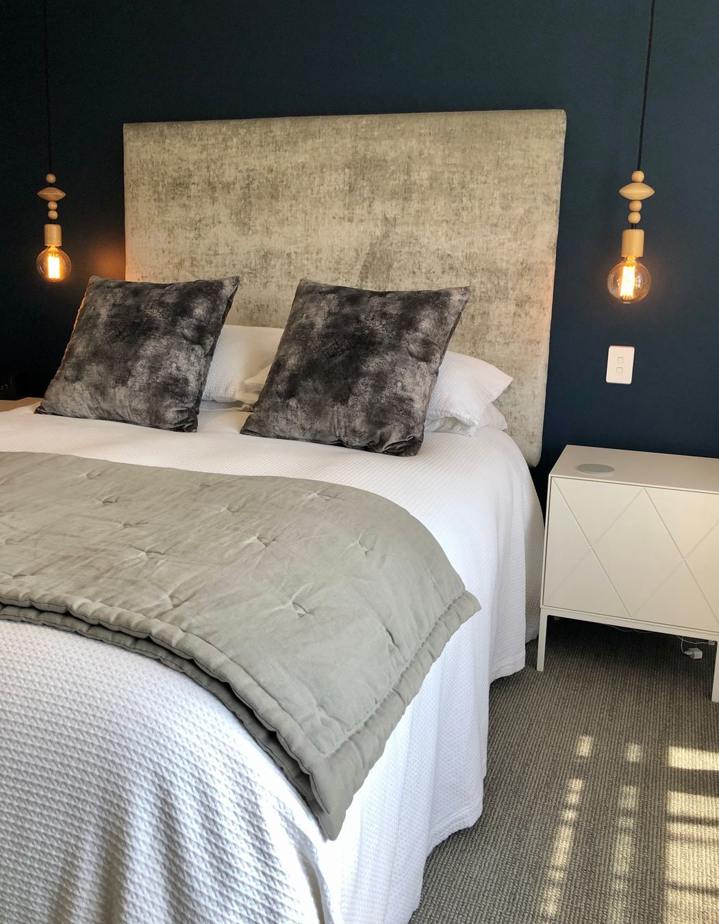 Master bedroom, featuring Mr&amp;Mrs Ward custom cabinetry