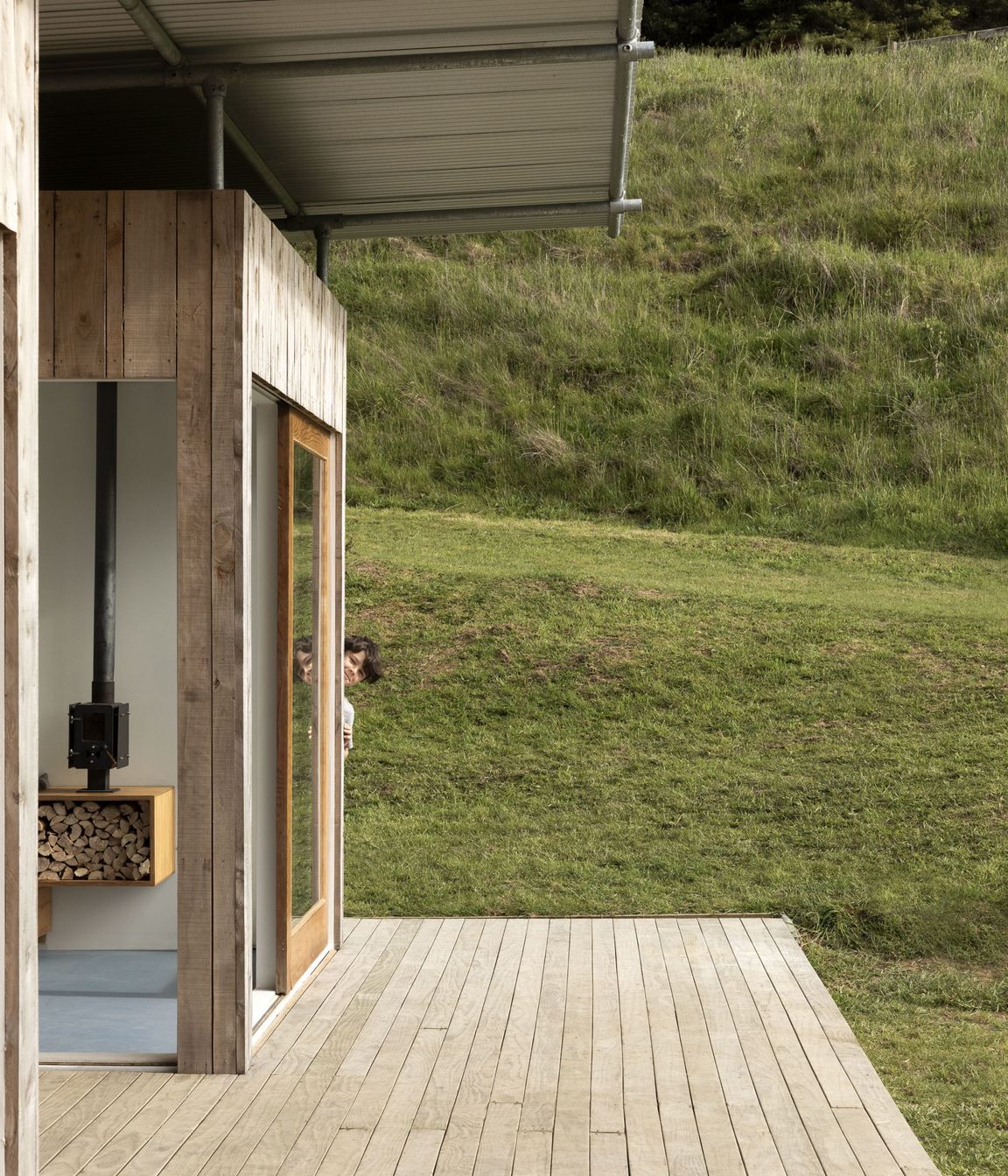 Pine decking extends the floorspace by about 2m around the front areas.