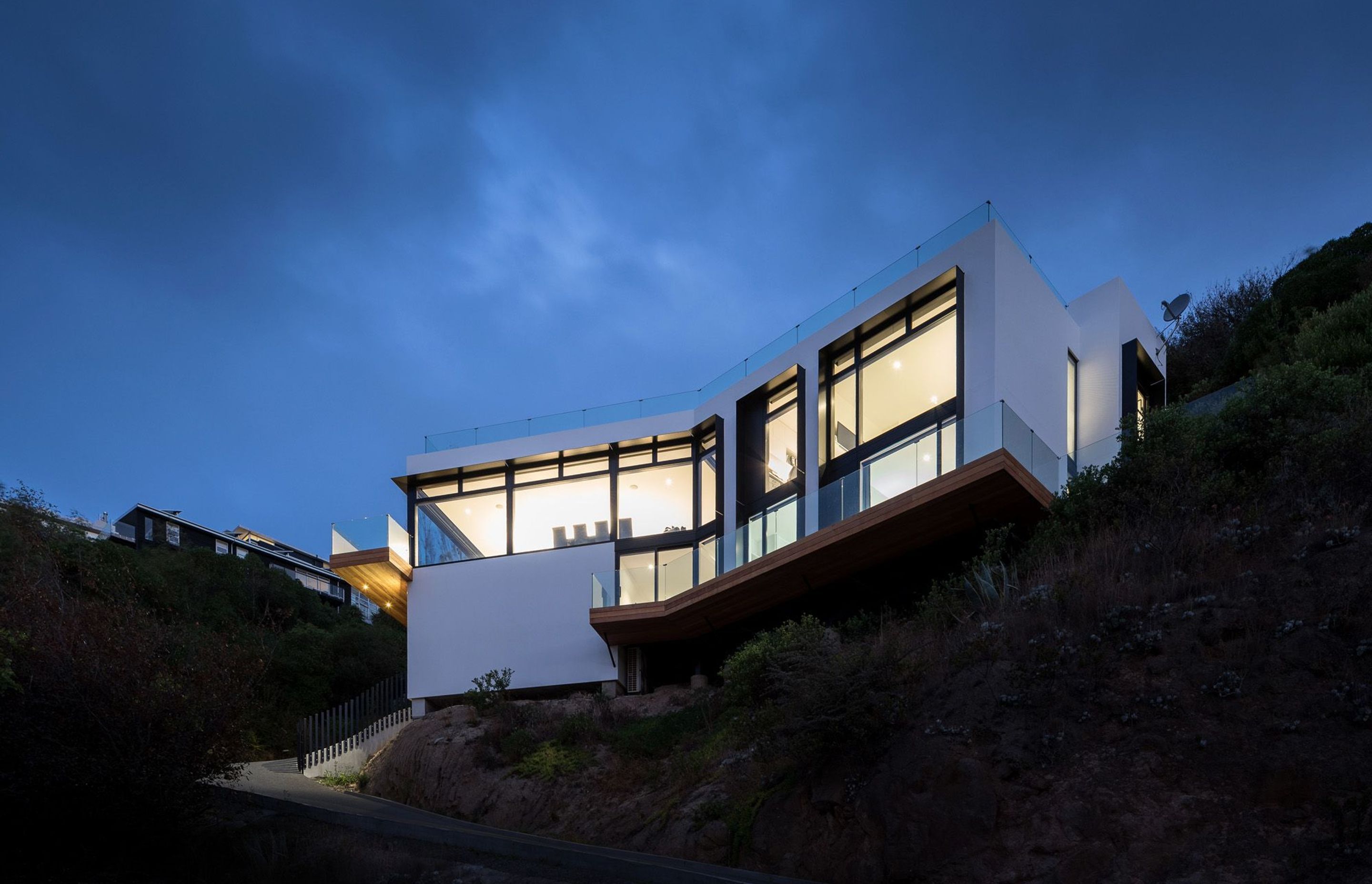 The front elevation of Heberden faces north-west and an ocean view that stretches from Kaikoura to the Southern Alps.