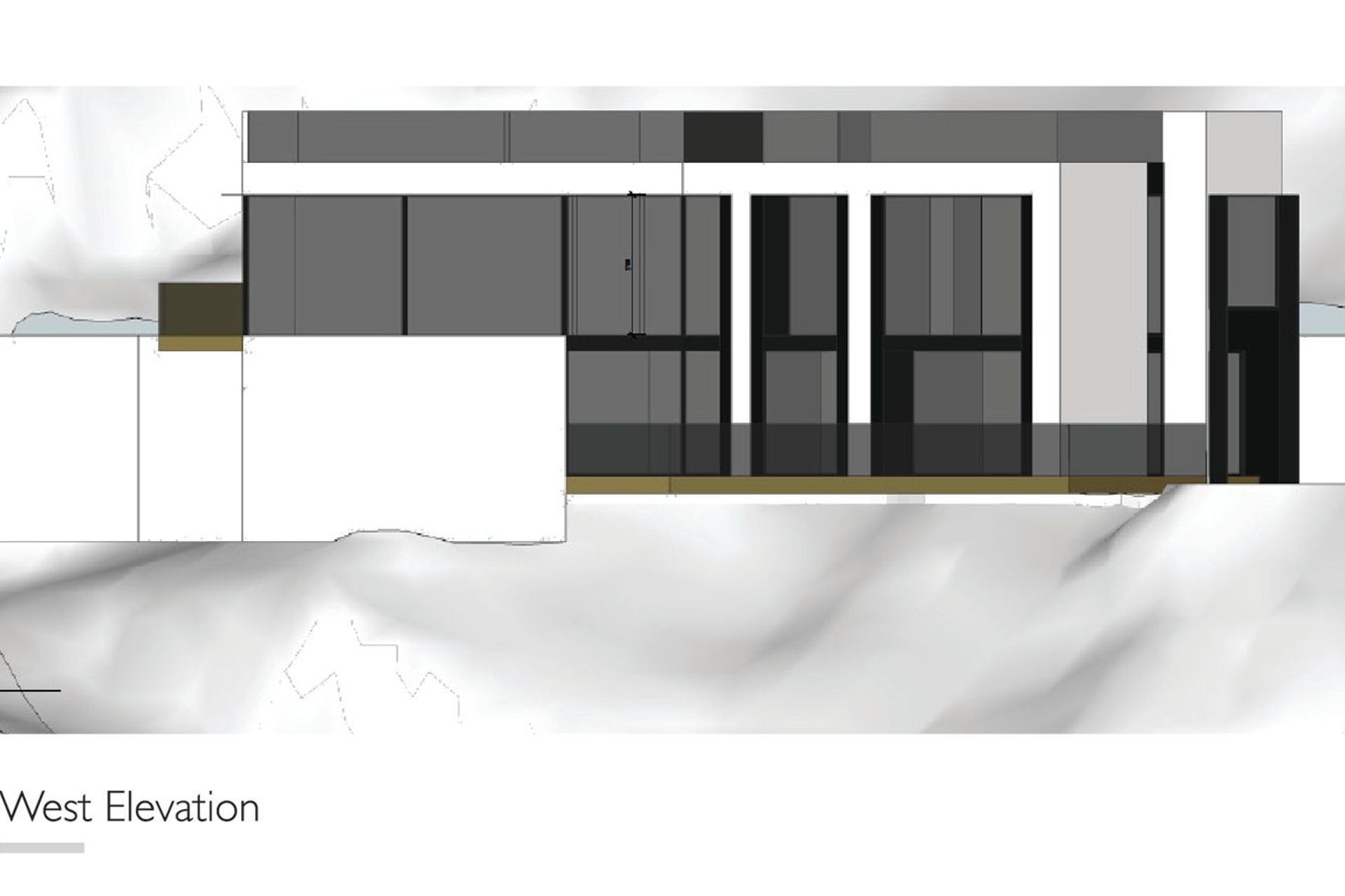 The elevation facing west, by Urban Function Architecture.