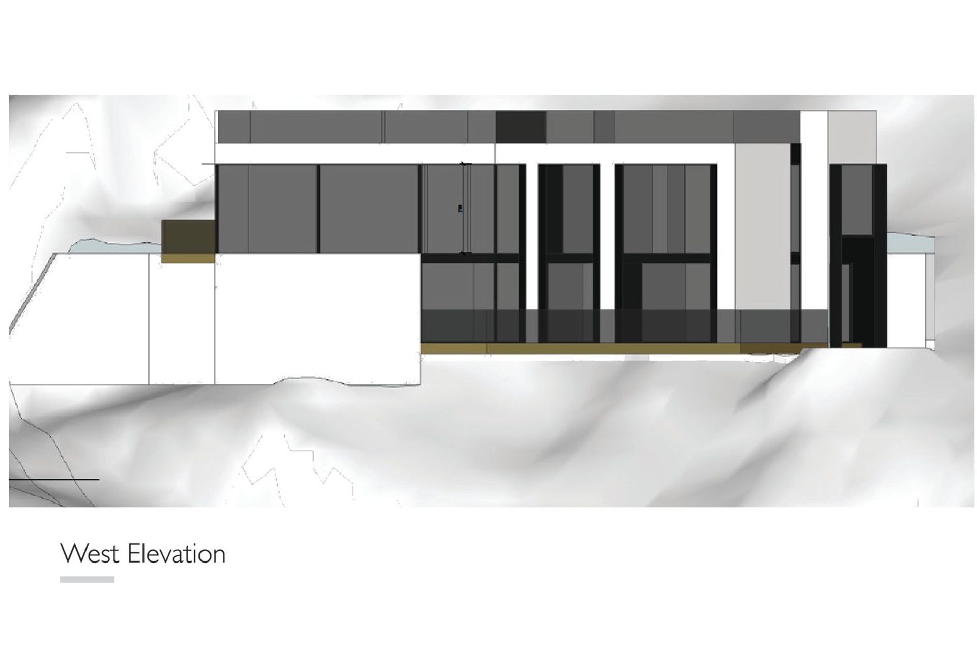 The elevation facing west, by Urban Function Architecture.