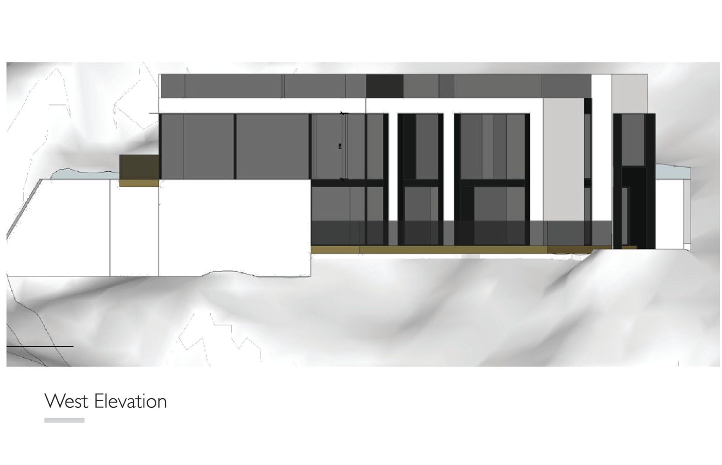 The elevation facing west, by Urban Function Architecture.