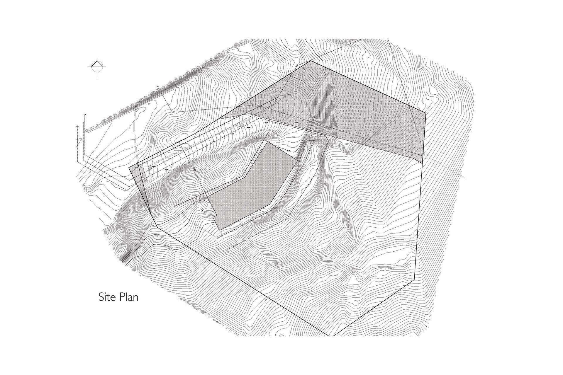 The site plan shows the topography, by Urban Function Architecture.