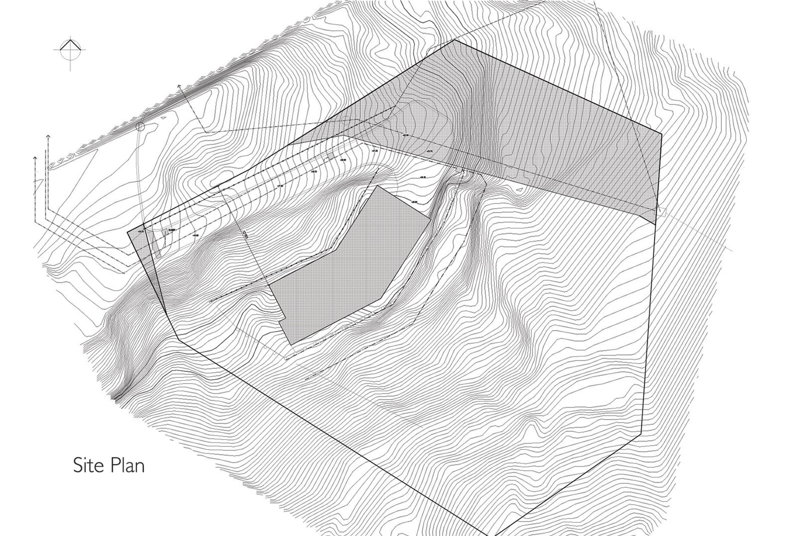 The site plan shows the topography, by Urban Function Architecture.