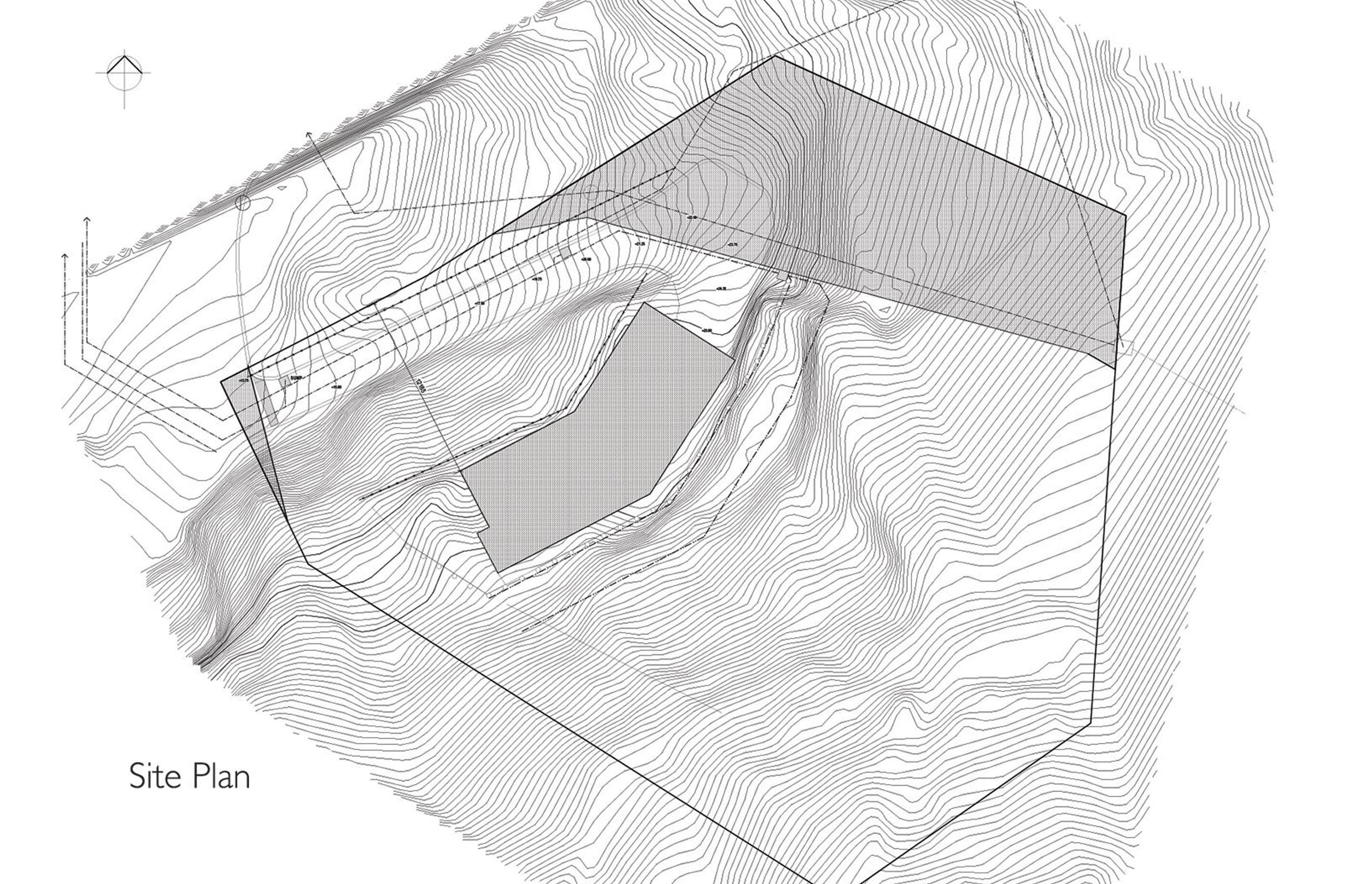 The site plan shows the topography, by Urban Function Architecture.