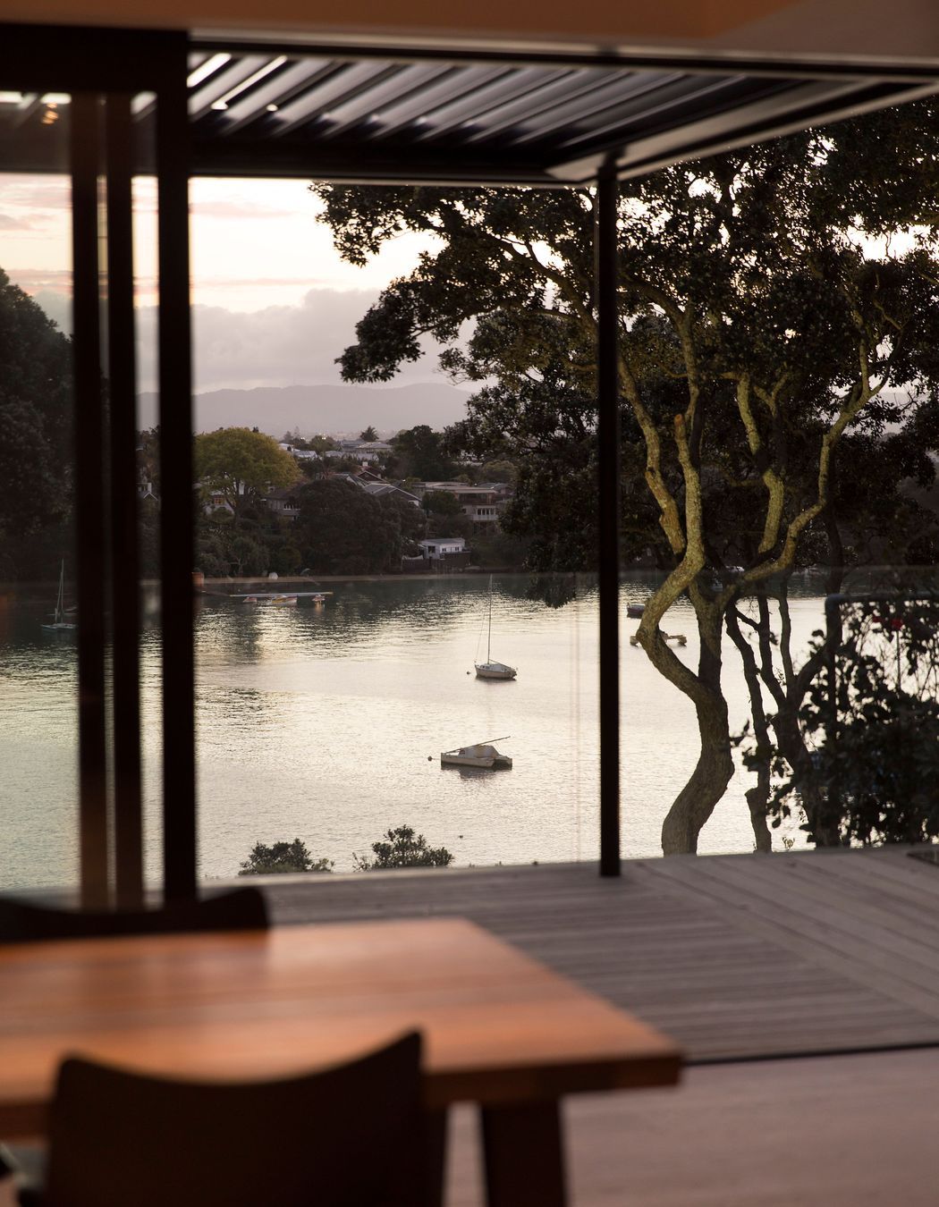 The stunning ocean view at dusk.