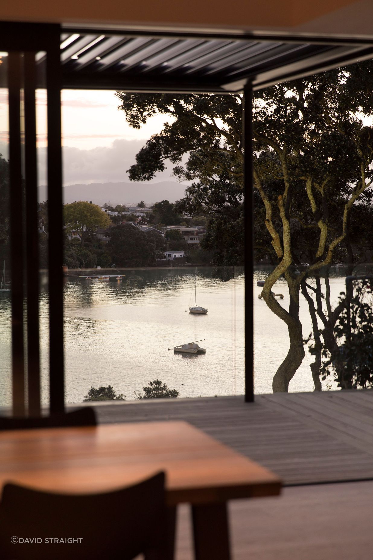 The stunning ocean view at dusk.