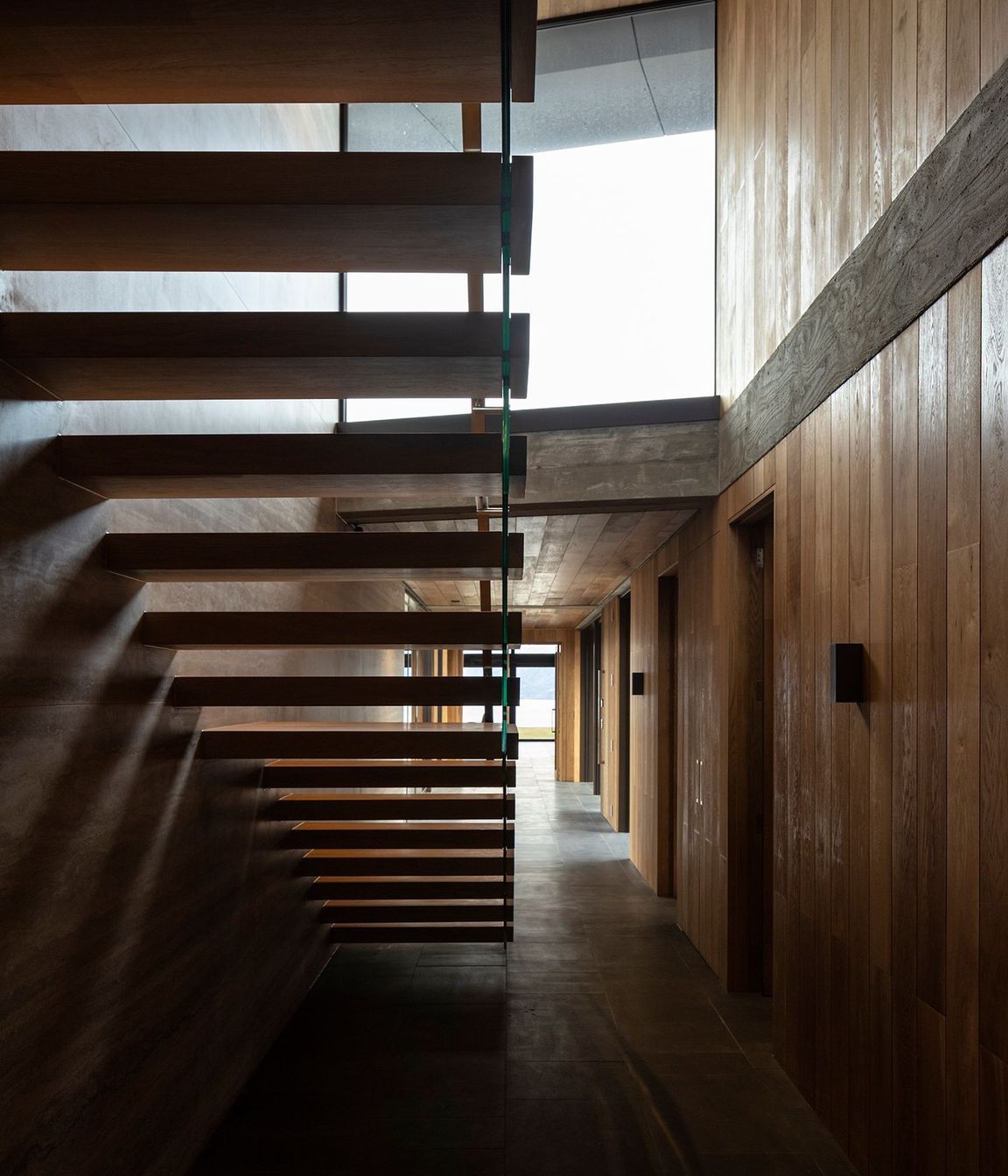 Looking the other way from under the staircase. Photograph: Simon Devitt.
