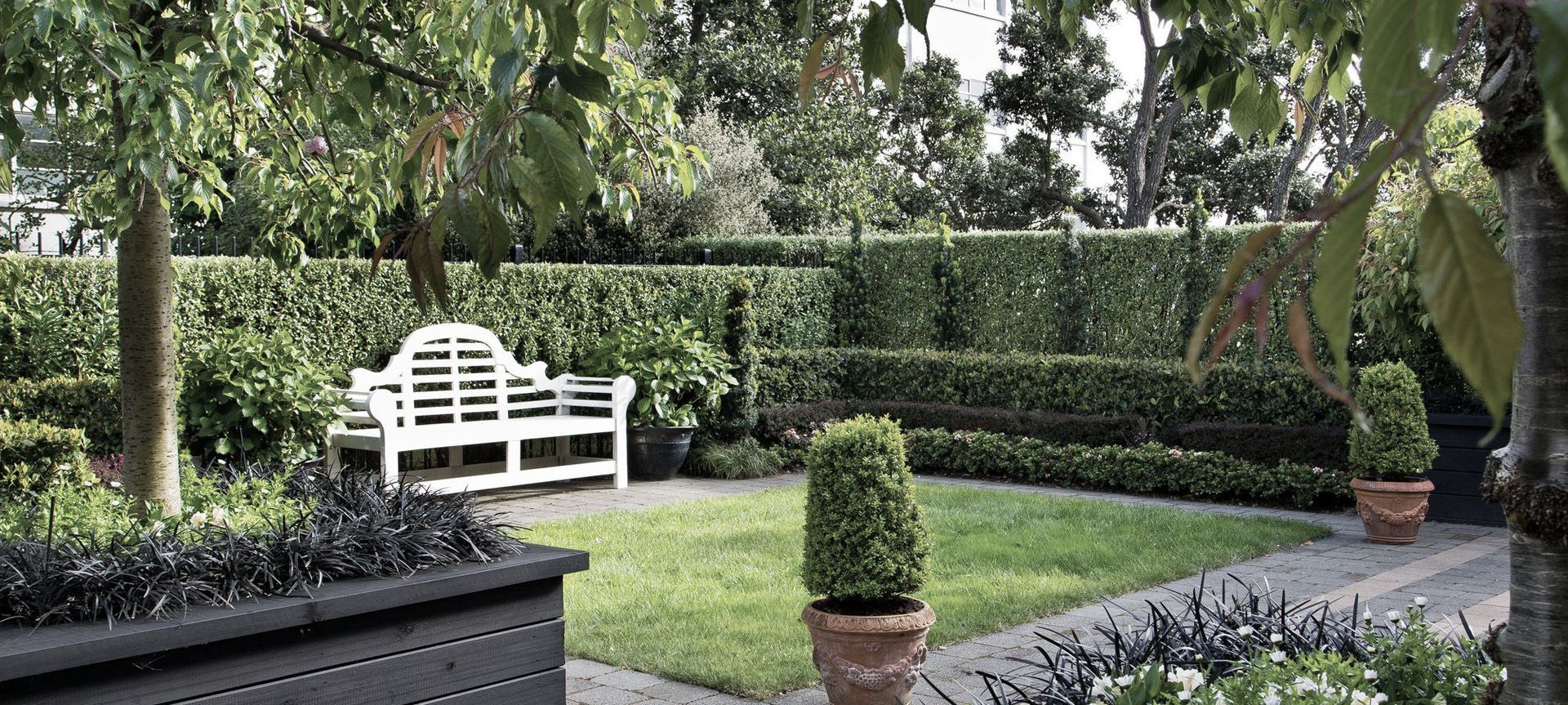 White Lutyens Bench