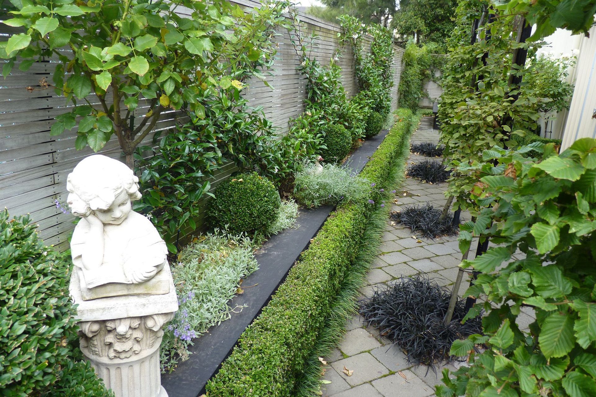 Greened up side garden