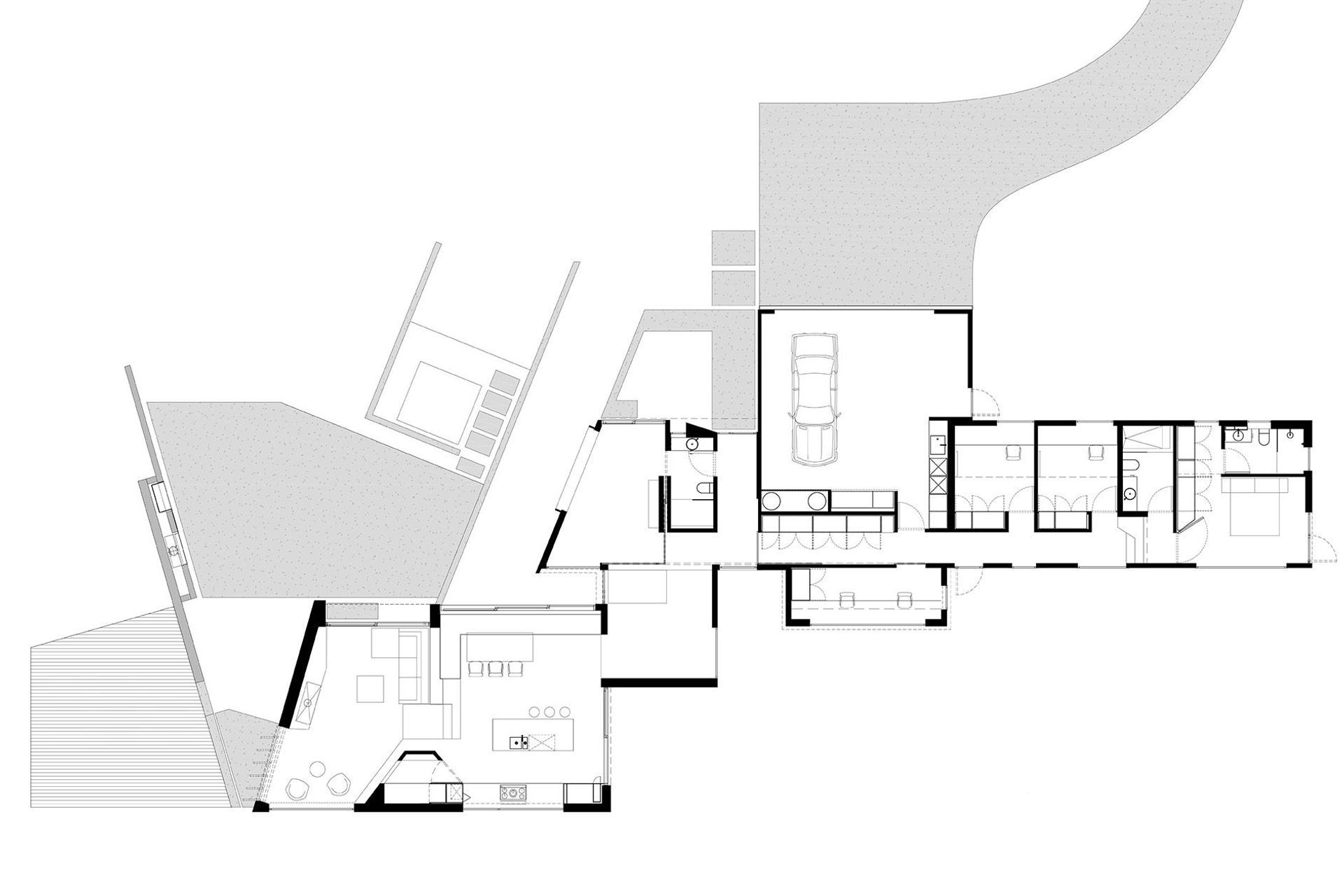 Hill House floor plan by Hyndman Taylor Architects.