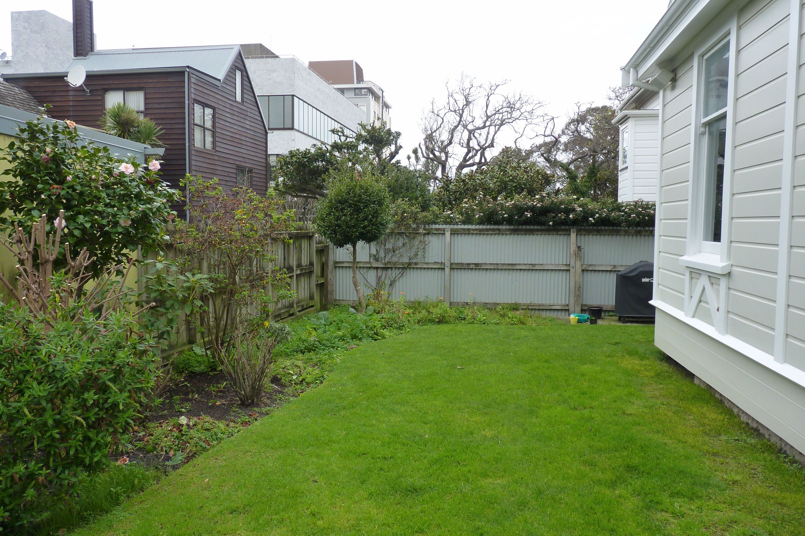 Back garden before landscaping &amp; planting