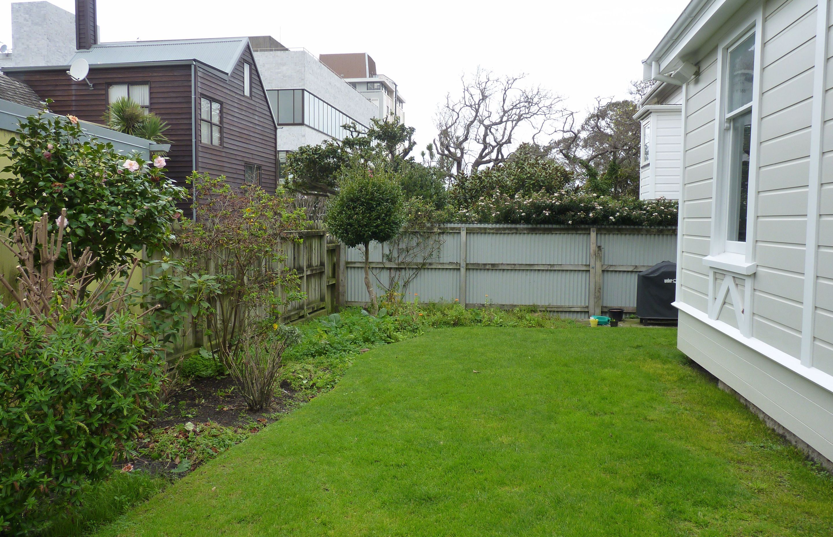 Back garden before landscaping &amp; planting