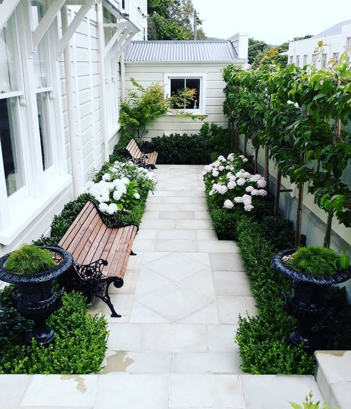 A view into the new formal entrance courtyard