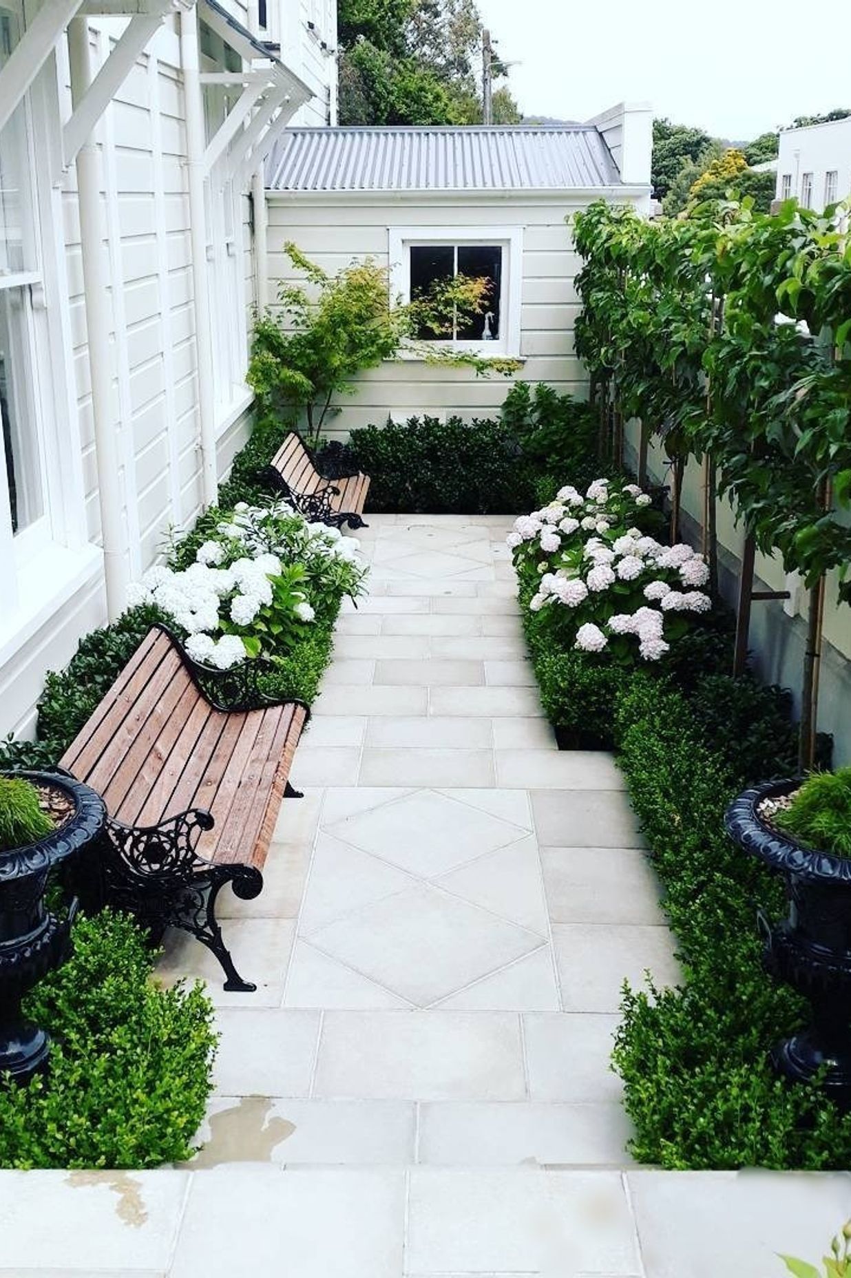 A view into the new formal entrance courtyard