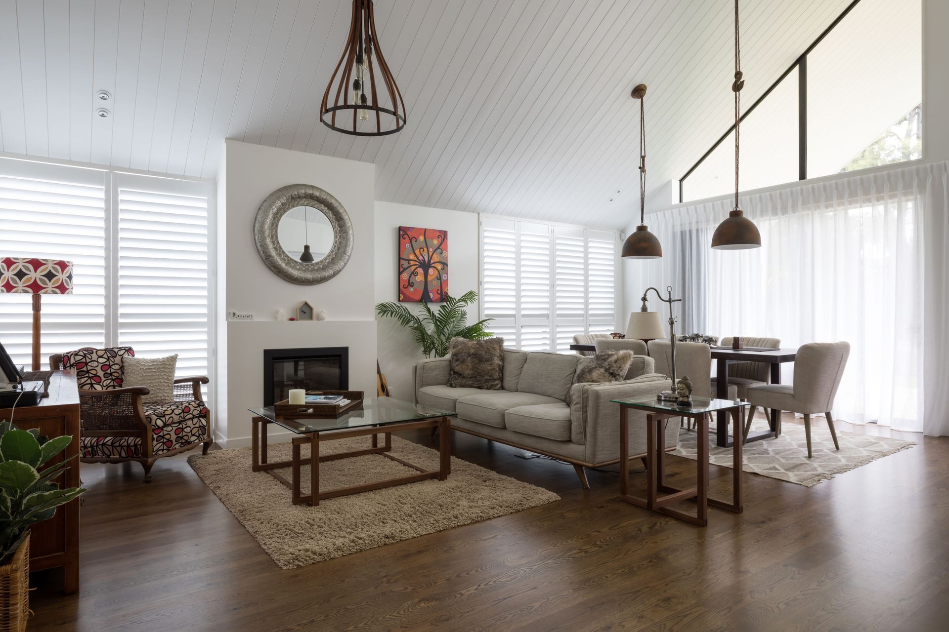 Hobsonville House I - Solid American White Oak Flooring finished w/ Stain in 'Antique Brown' and waterborne polyurethane