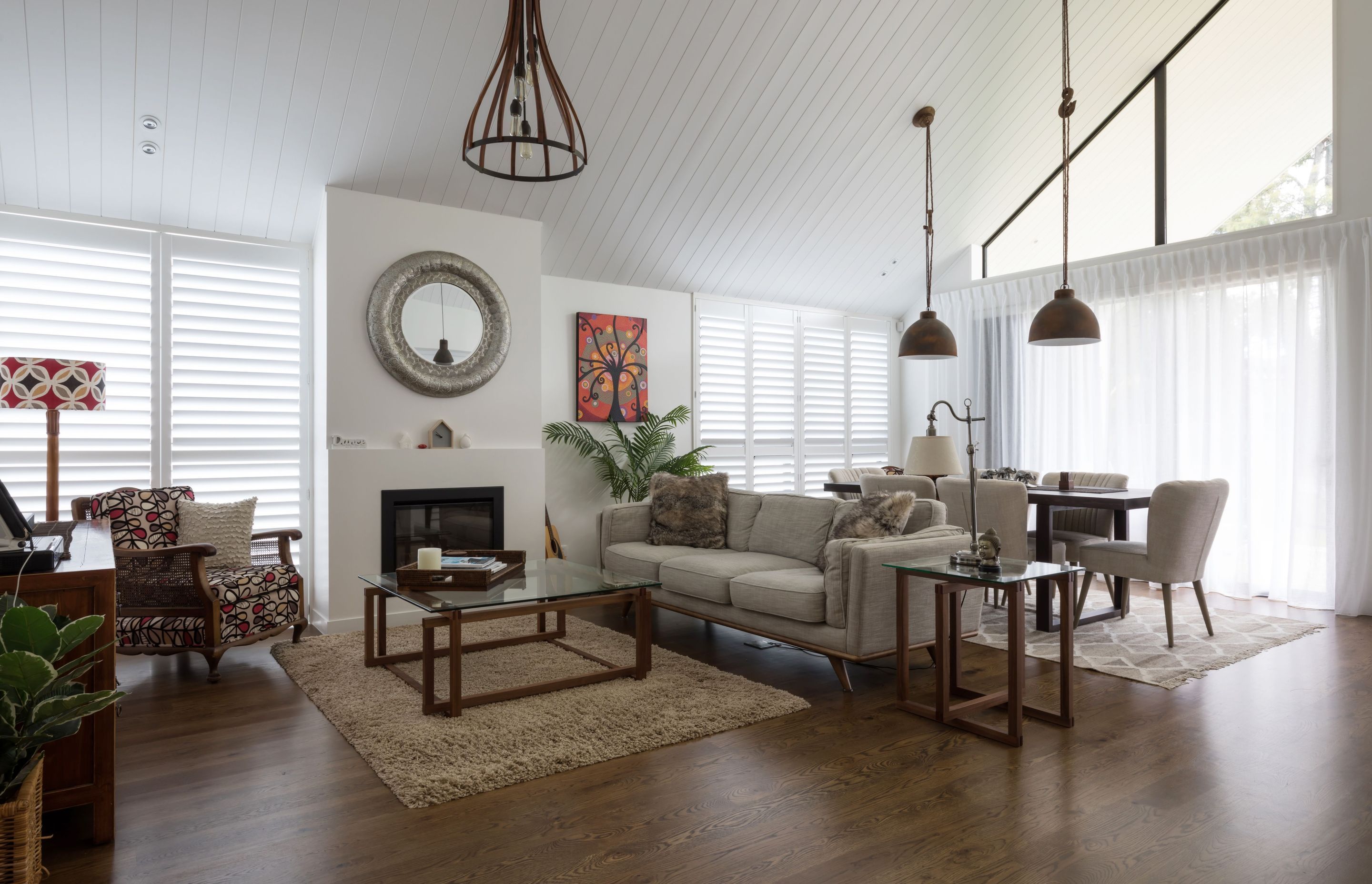 Hobsonville House I - Solid American White Oak Flooring finished w/ Stain in 'Antique Brown' and waterborne polyurethane