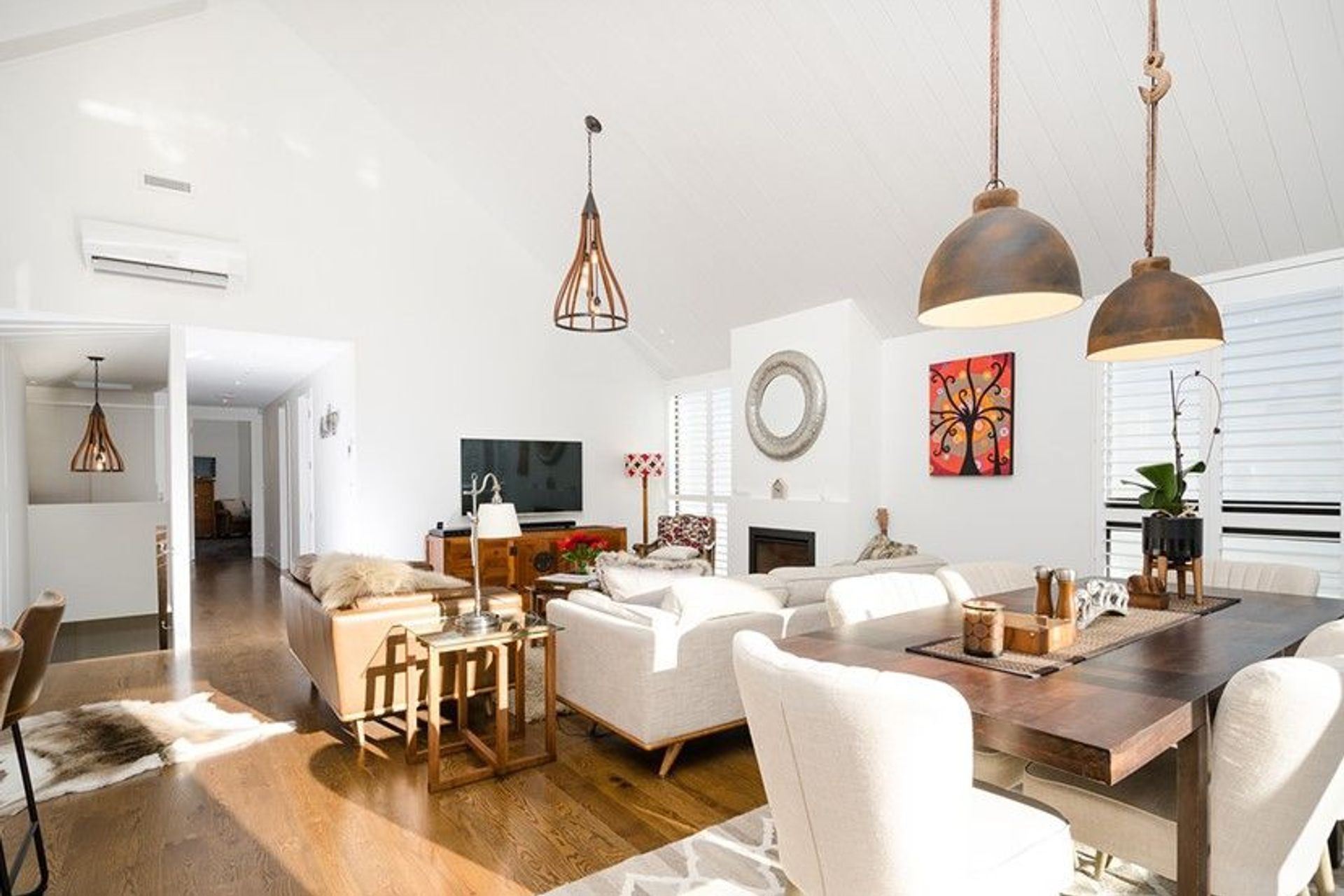 Hobsonville House I - Solid American White Oak Flooring finished w/ Stain in 'Antique Brown' and waterborne polyurethane