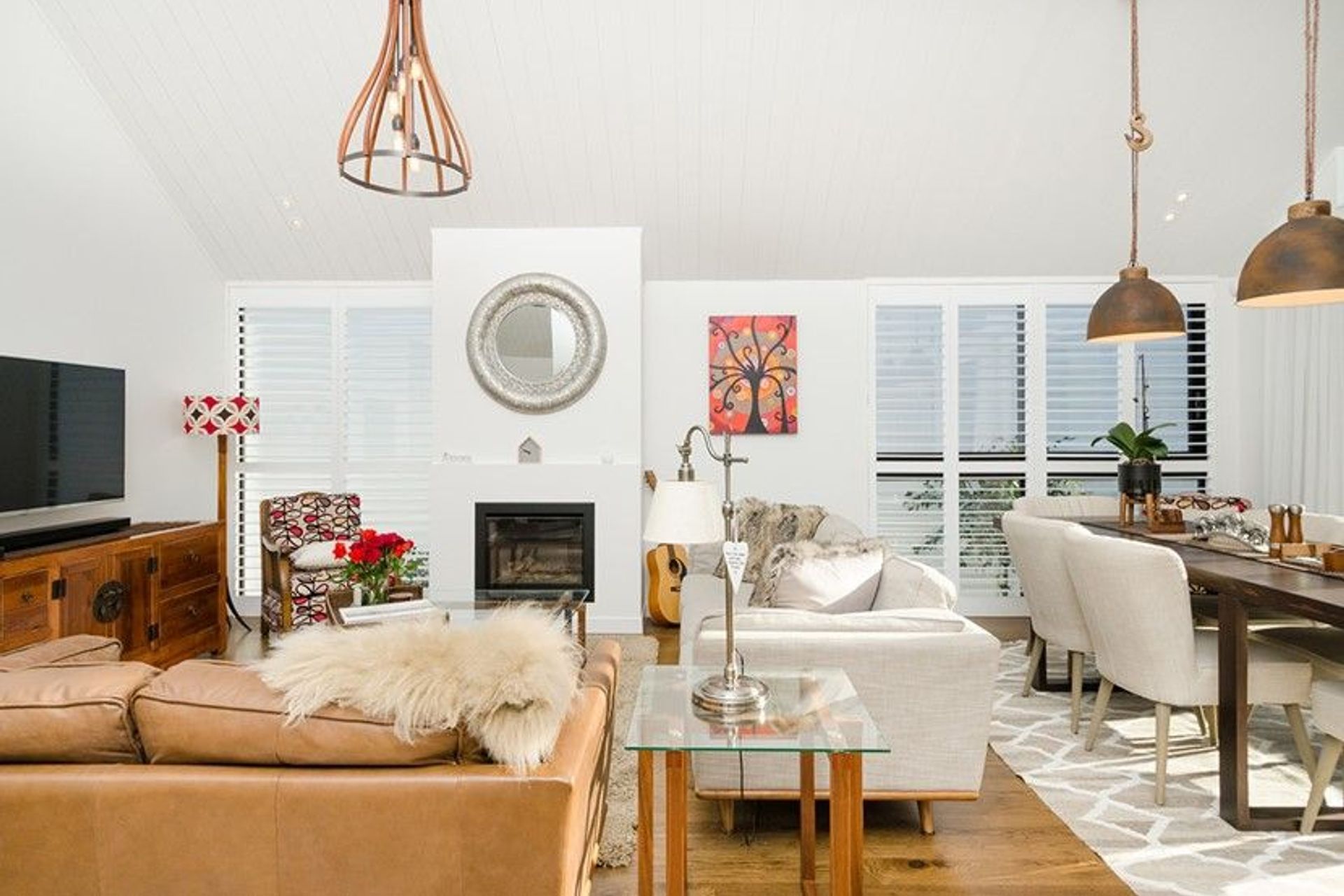 Hobsonville House I - Solid American White Oak Flooring finished w/ Stain in 'Antique Brown' and waterborne polyurethane