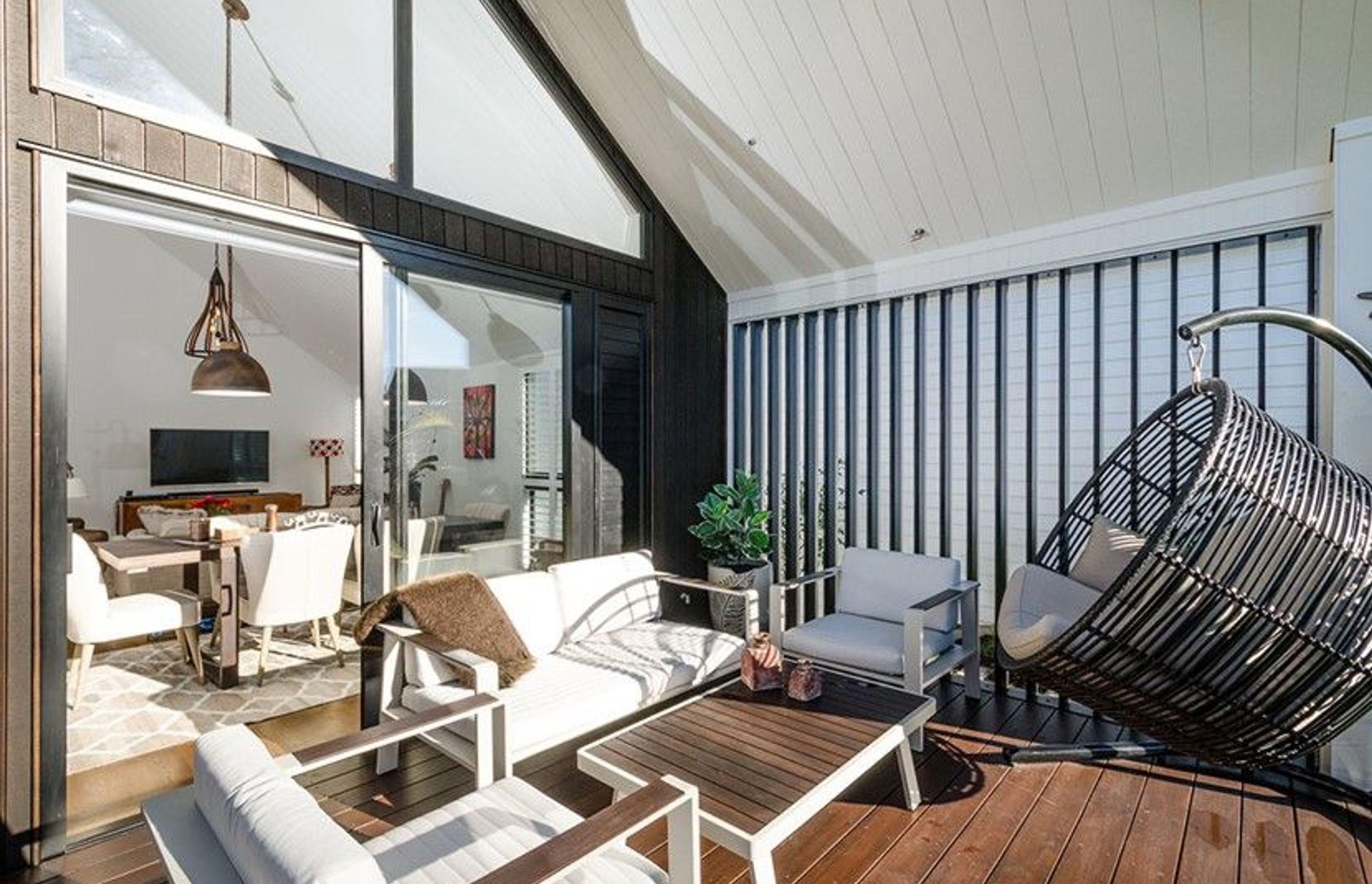 Hobsonville House I - Solid American White Oak Flooring finished w/ Stain in 'Antique Brown' and waterborne polyurethane