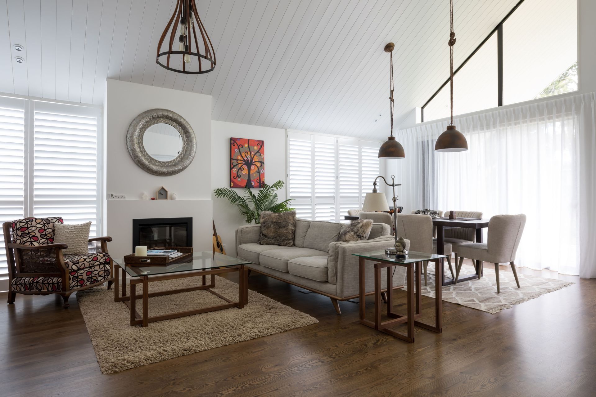 Hobsonville House I - Solid American White Oak Flooring finished w/ Stain in 'Antique Brown' and waterborne polyurethane