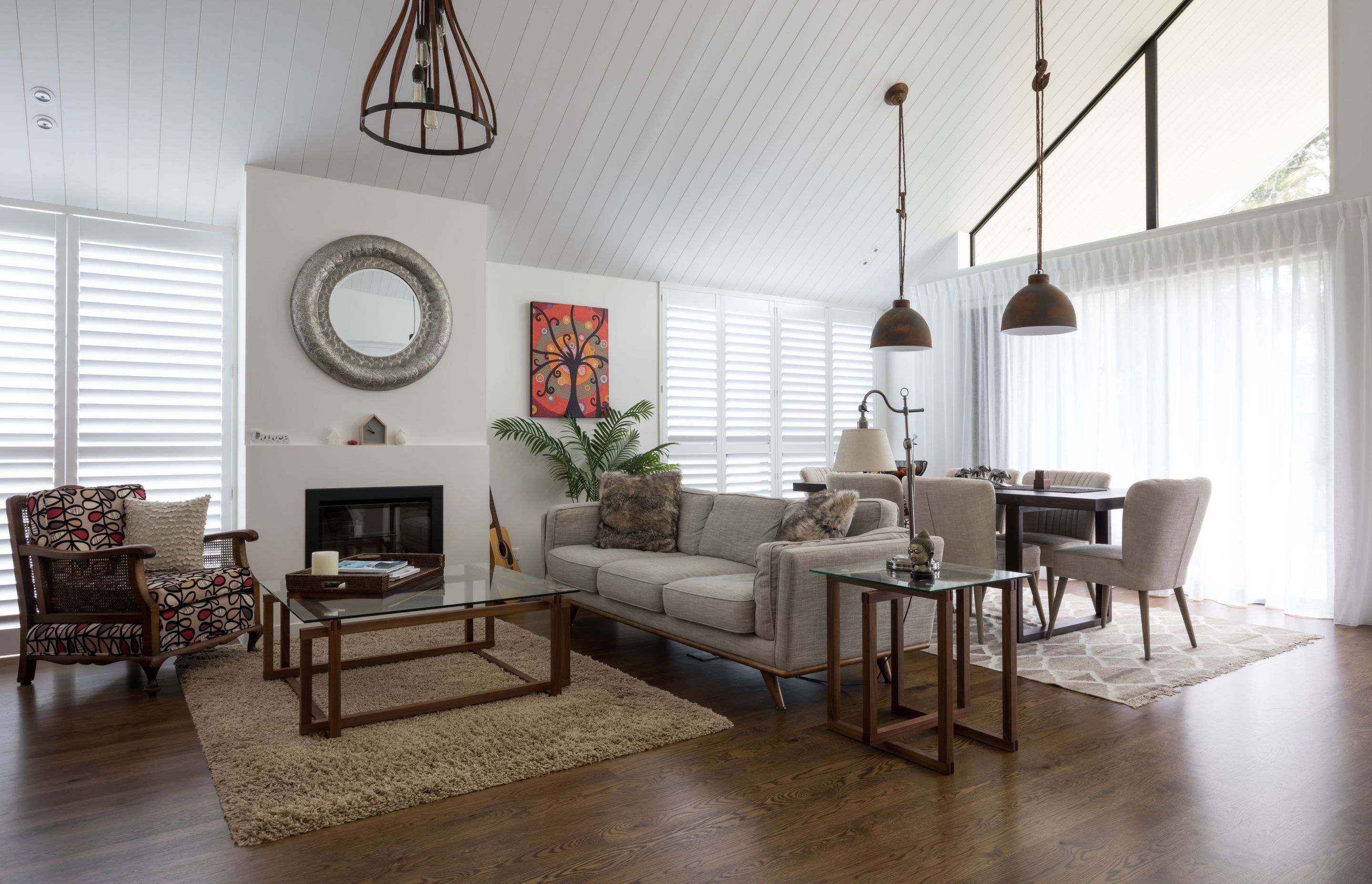 Hobsonville House I - Solid American White Oak Flooring finished w/ Stain in 'Antique Brown' and waterborne polyurethane