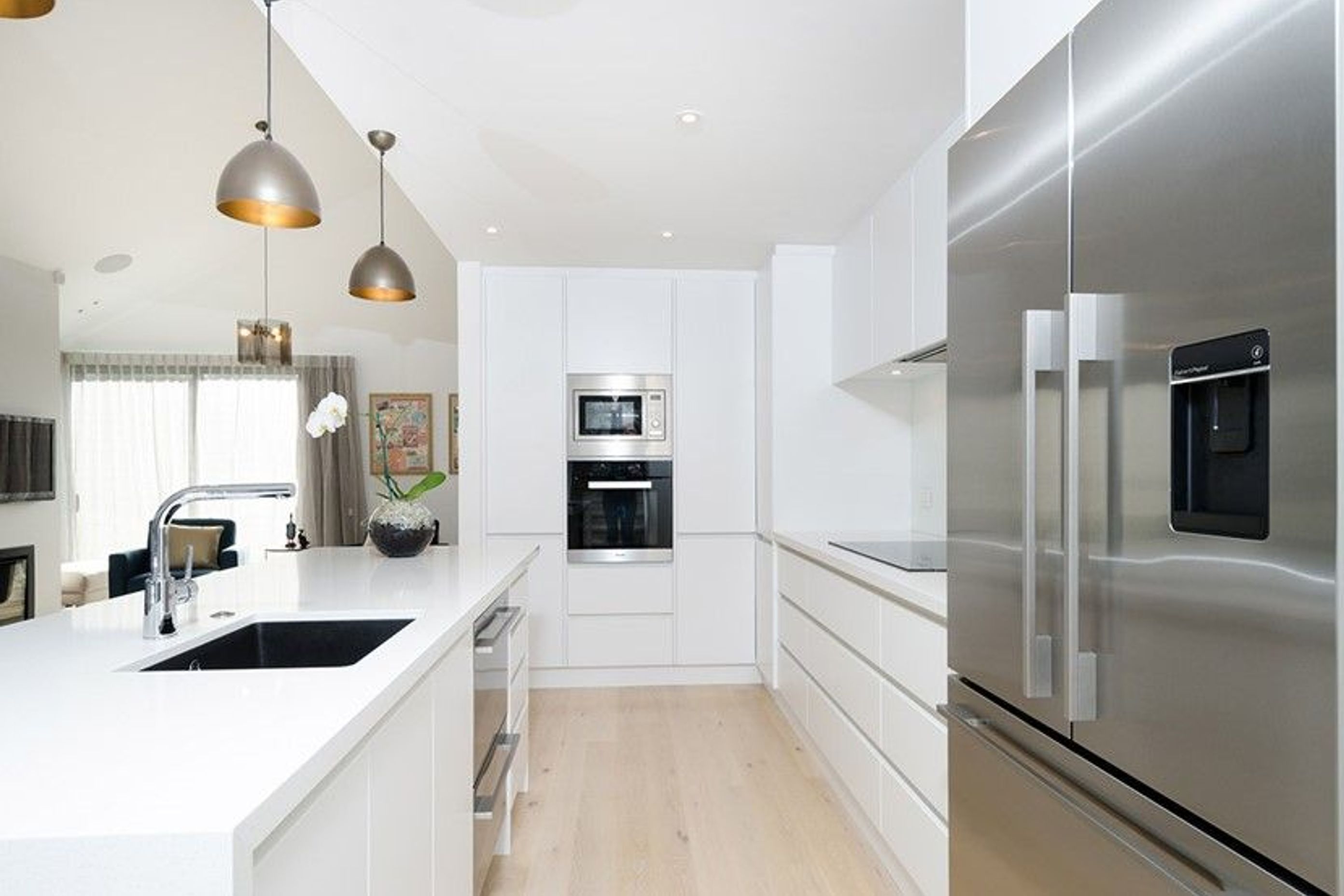 Hobsonville Pt Home - Solid American White Oak flooring finished w/ Bona Stain in 'White' + Waterborne Polyurethane