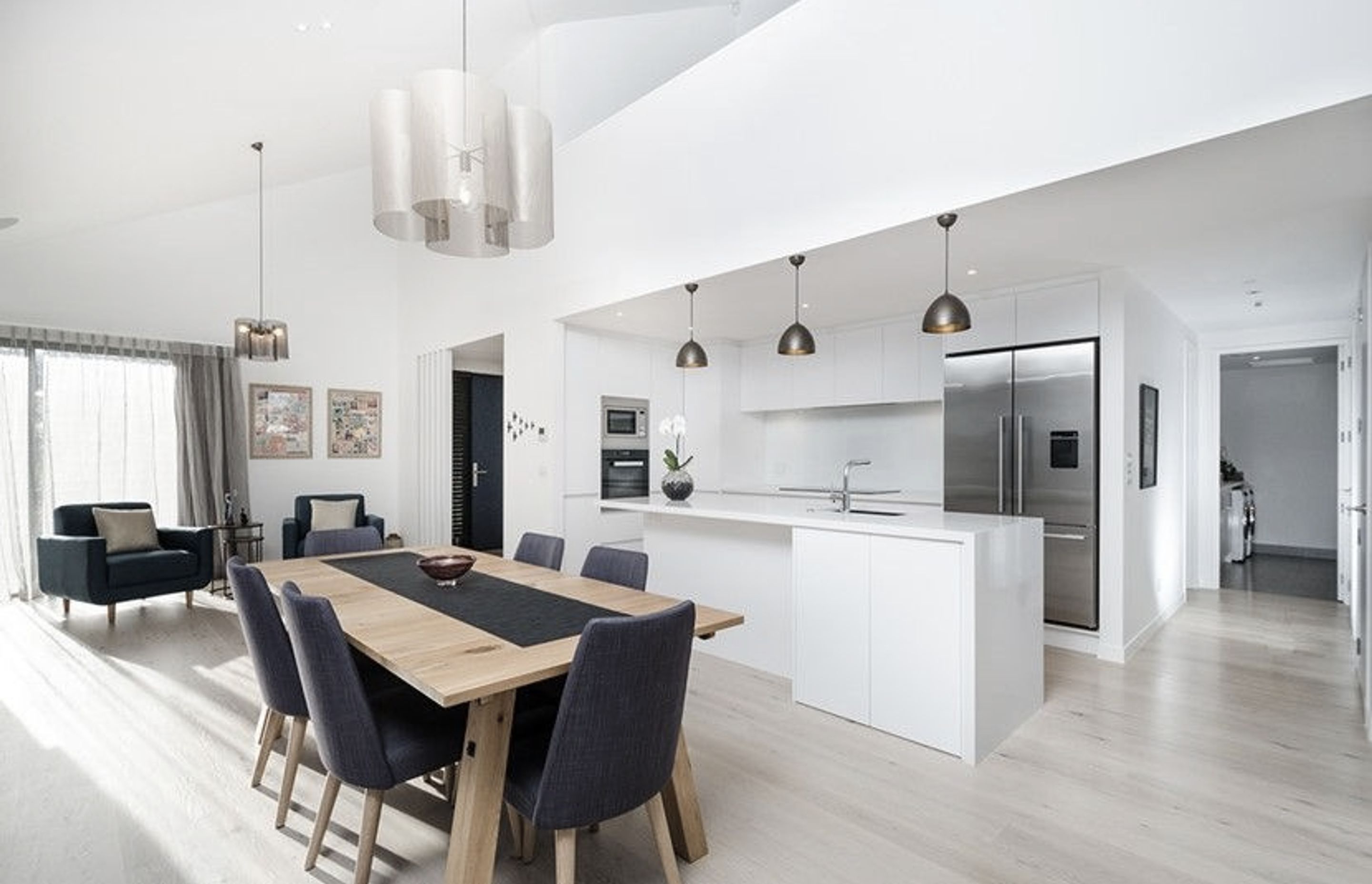 Hobsonville Pt Home - Solid American White Oak flooring finished w/ Bona Stain in 'White' + Waterborne Polyurethane