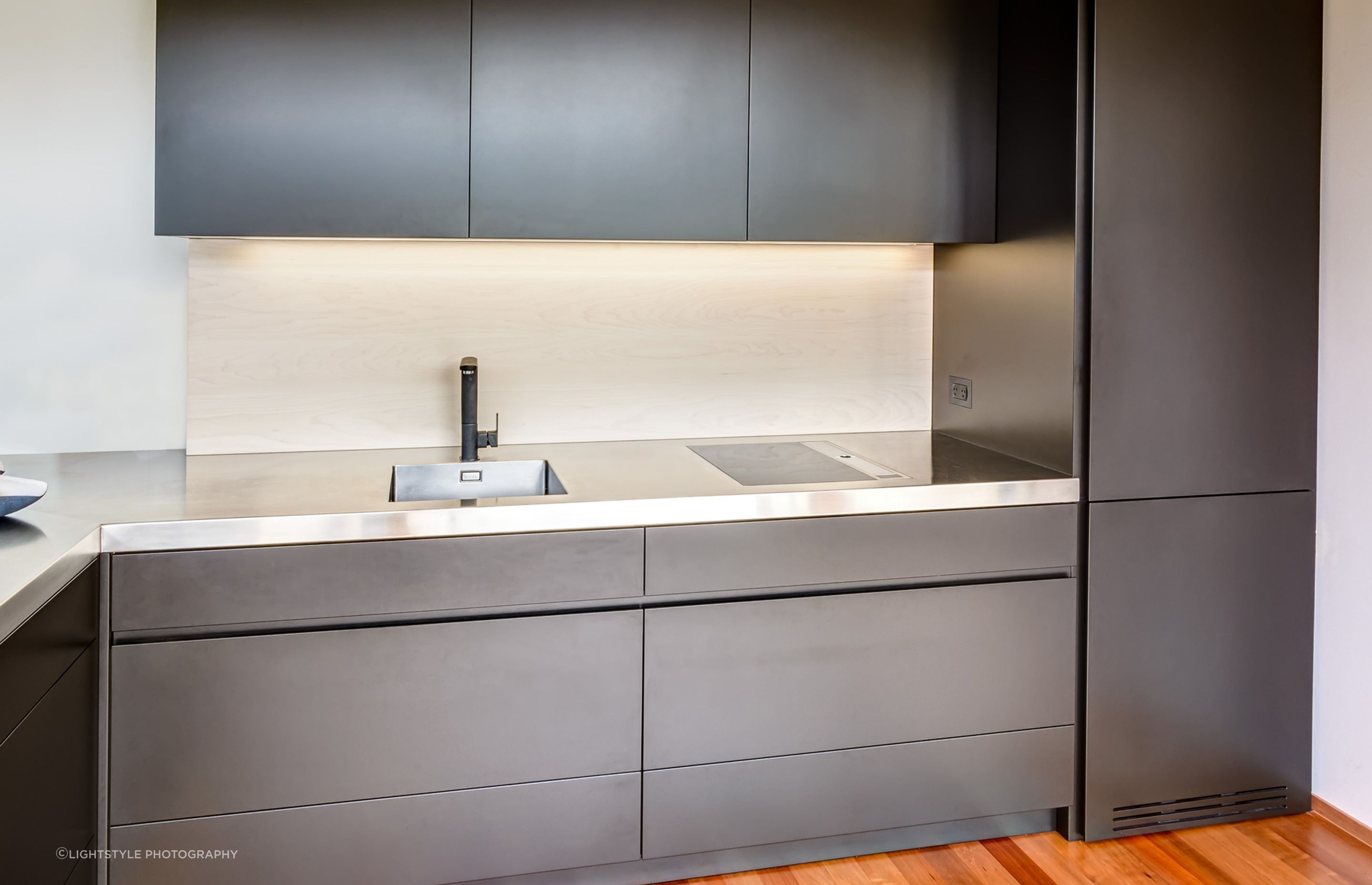 BORA induction cooktop with extractor