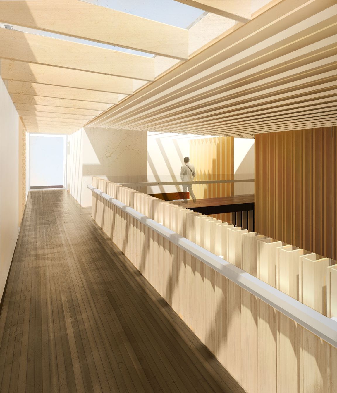 Upper Level Walkway looking into Atrium