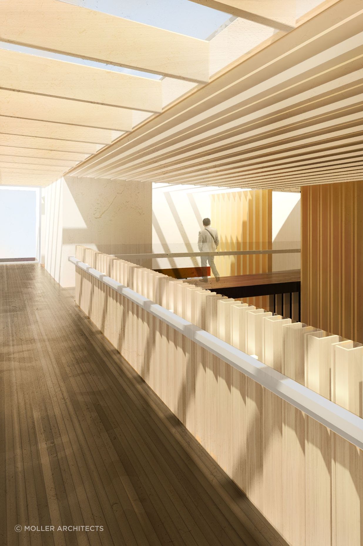 Upper Level Walkway looking into Atrium