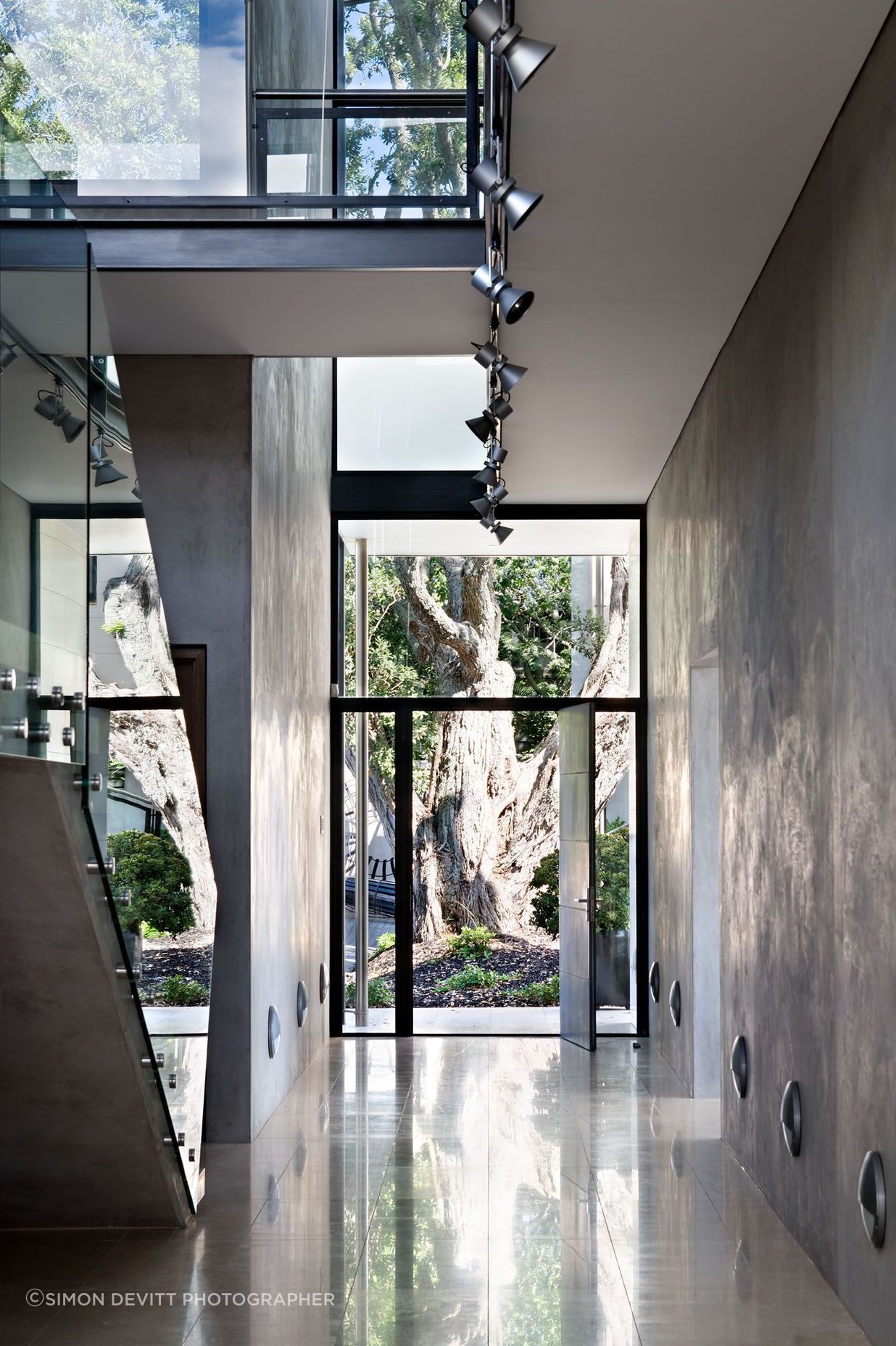 Entry and Grand Hall towards Pohutakawa Tree